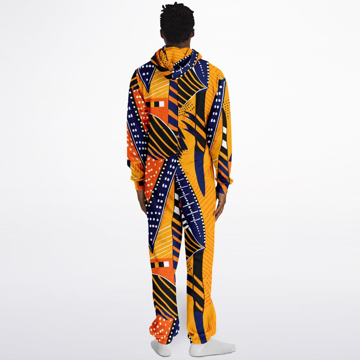 African Print Cozy Jumpsuit, Plus Size Unisex African Print Adult Fashion Onesie