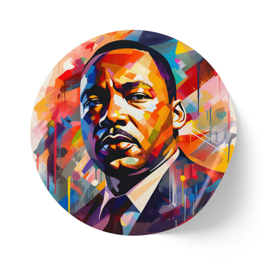 Martin Luther King Pop Art Sticker Roll, MLK Black History Classroom Bulk Stickers