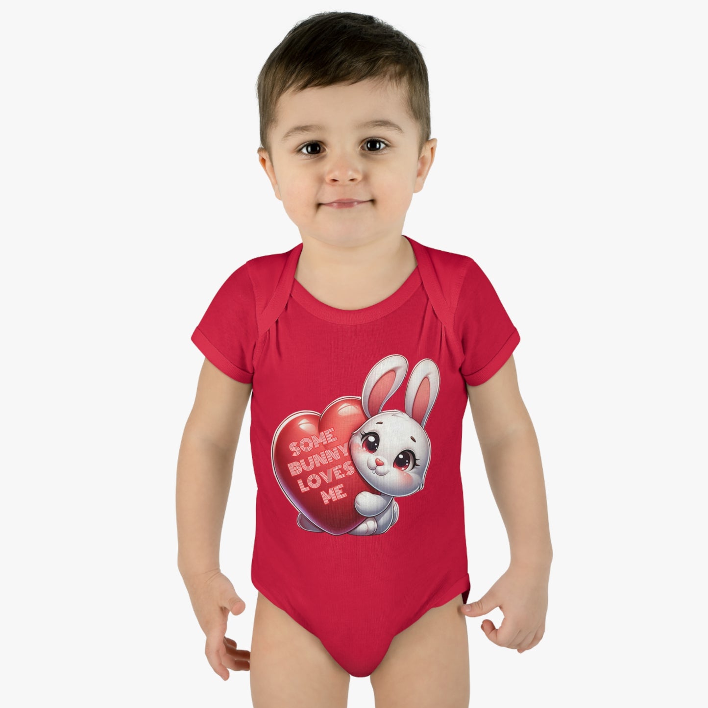 Some Bunny Loves Me Easter Bunny Infant Bodysuit, Funny Easter Themed Baby Onesie