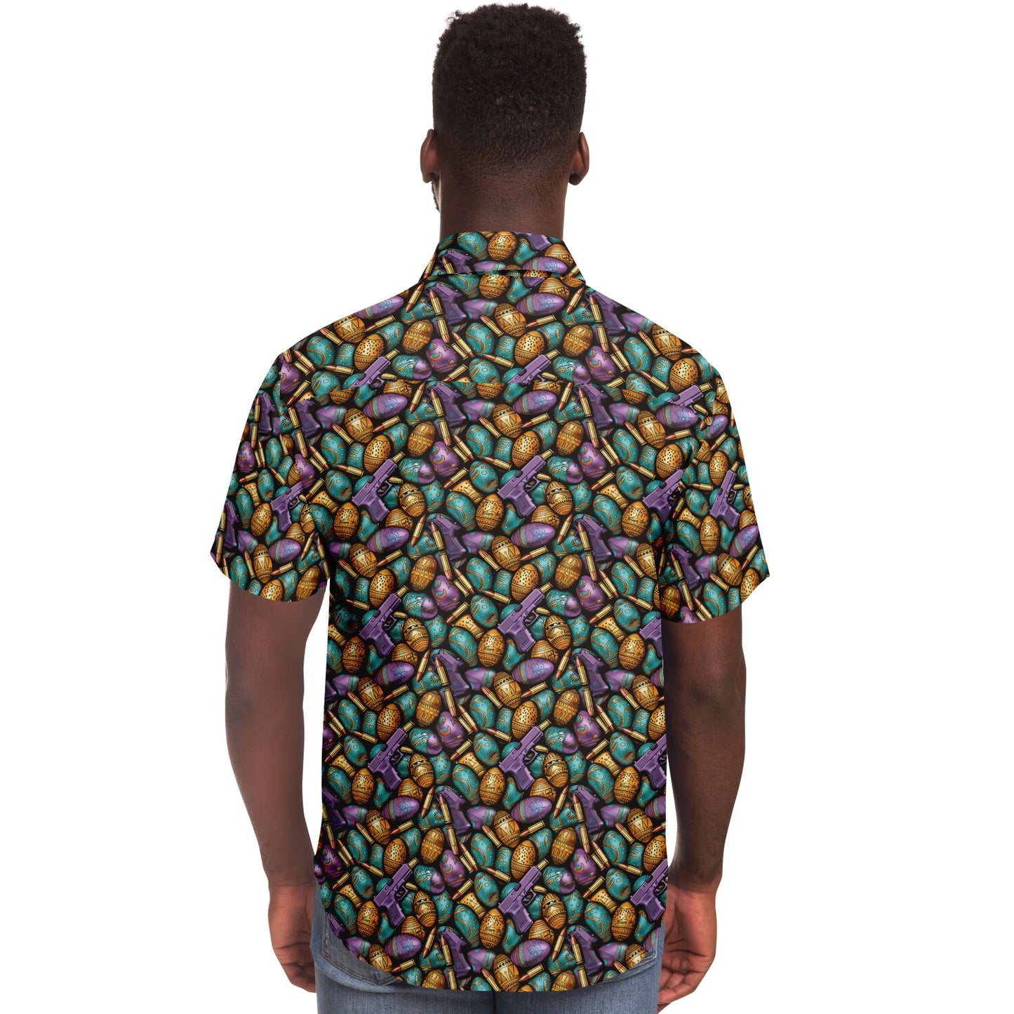 Safari Resurgence: Easter Armament Edition Men's Tactical Button-Down Shirt