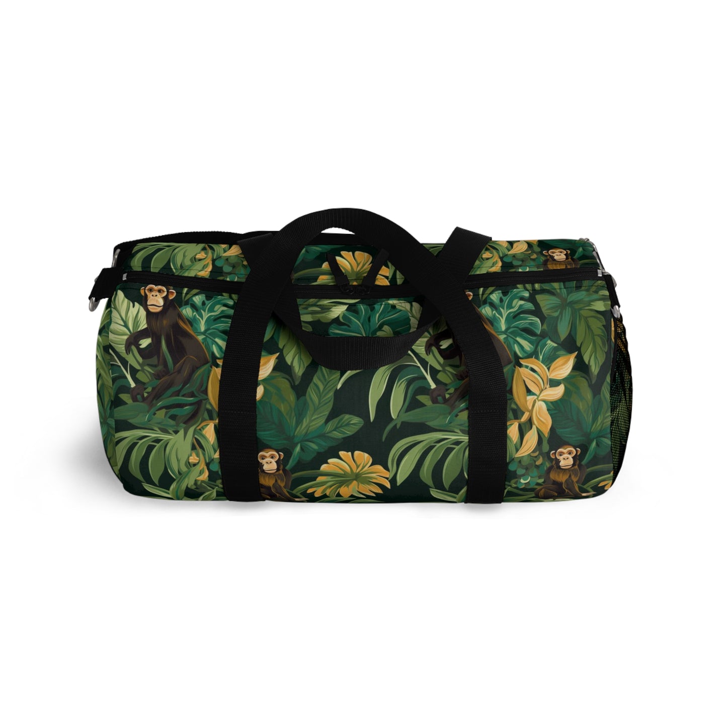 Jungle Safari Duffle Bag, Exotic Animals, Green Leaves, Monkey's Children's Overnight Bag