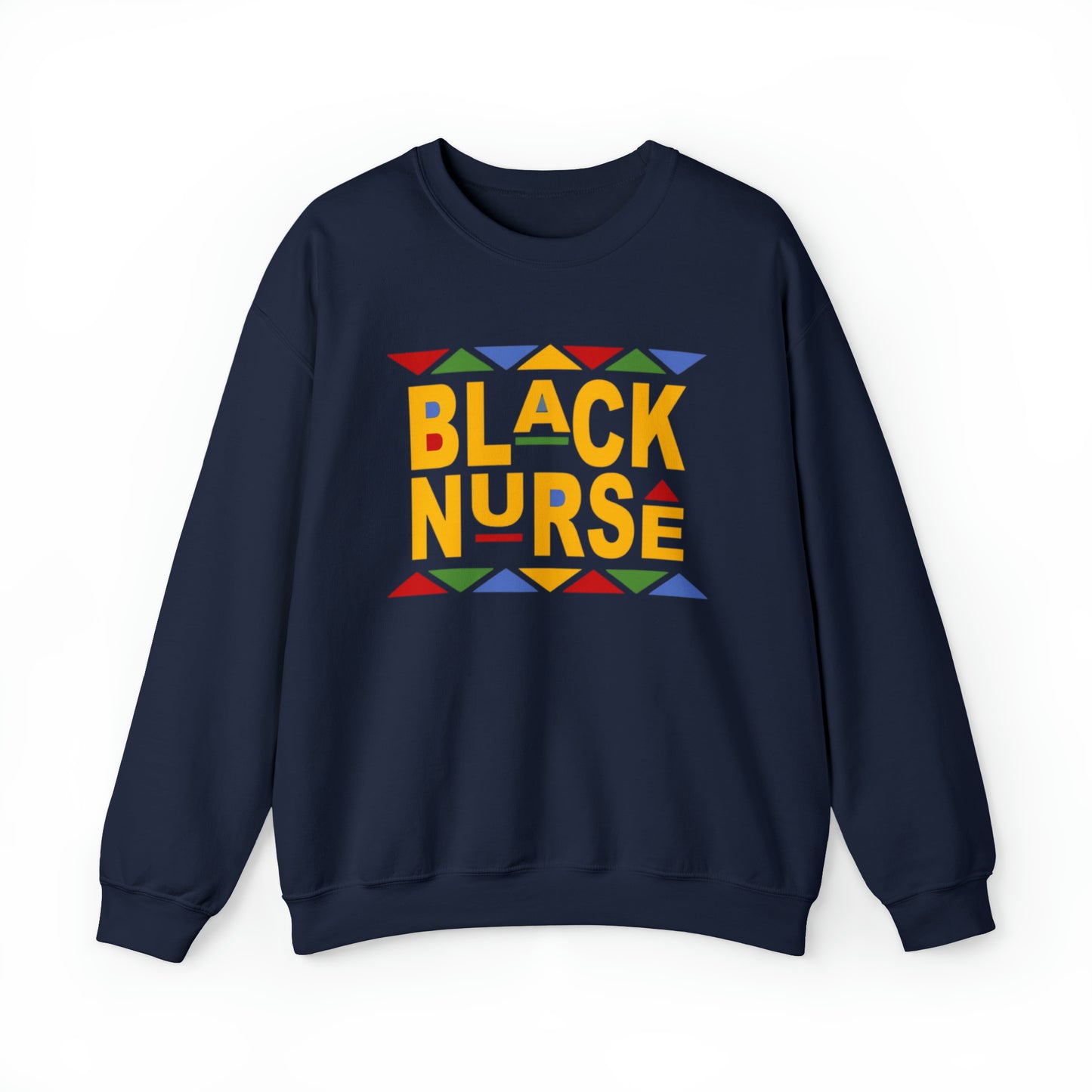 Black Nurse Unisex Crewneck Sweatshirt, Black Medical Professionals Sweater