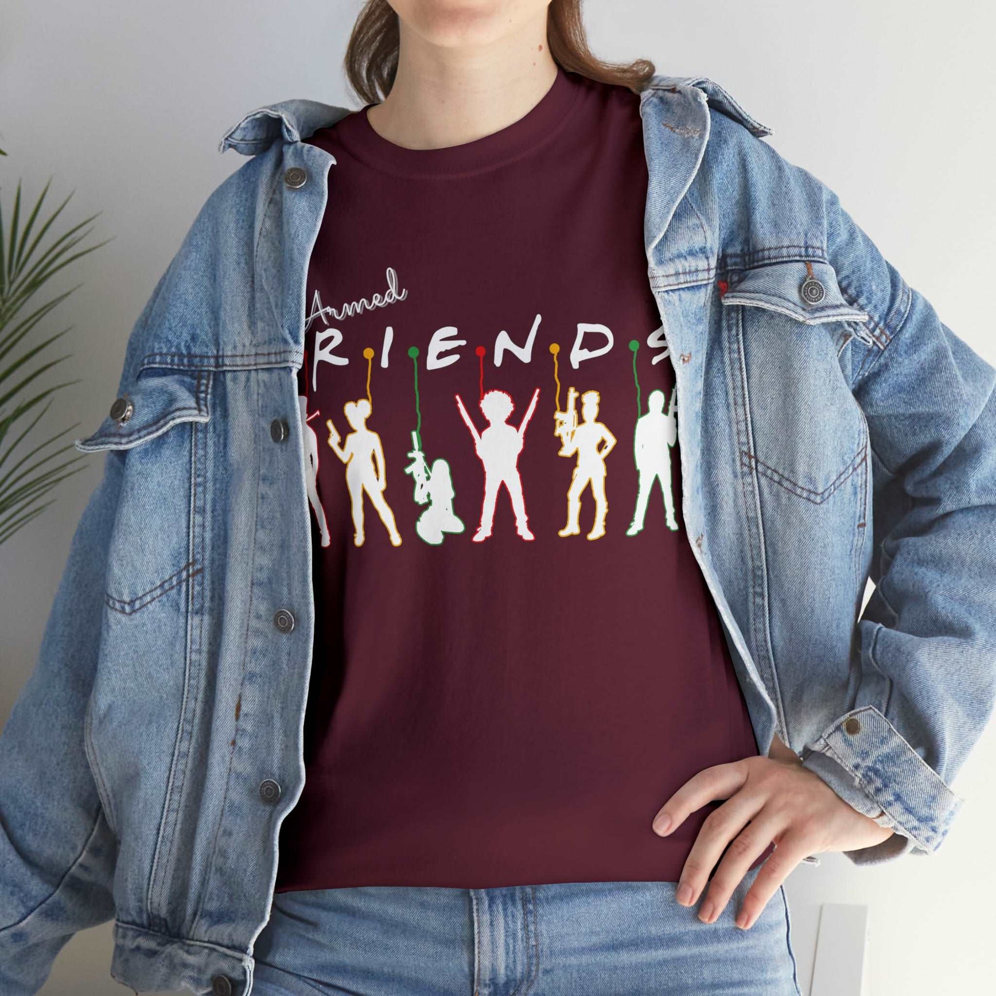 Armed Friends Unisex Cotton T-Shirt, 2nd Amendment Friends Who Shoot Together T-Shit