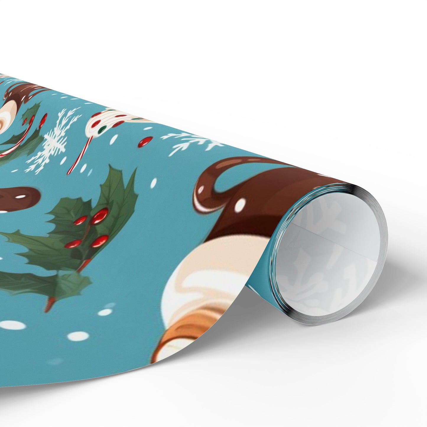 Coffee Latte Lover Christmas Wrapping Paper - Caffeine-themed Gift Wrap, Seasonal Coffee Decor, Barista Gift Wrap