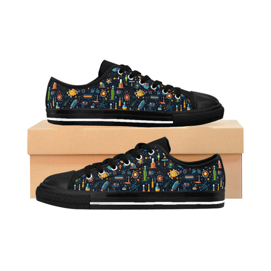 Science Themed Mens Low Top Shoes, Cool Shoes For Scientist's