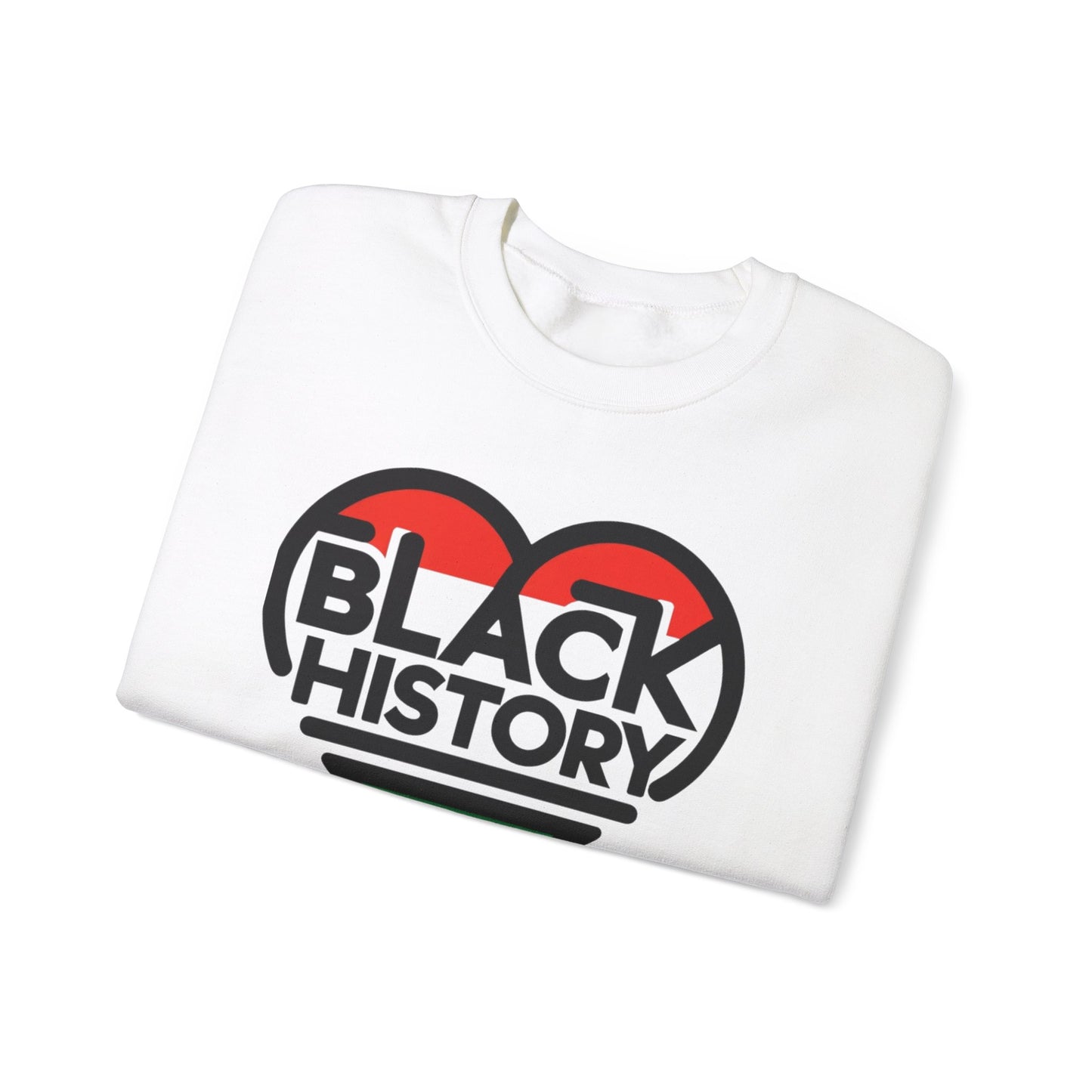 Love Black History Month Unisex Crewneck Sweatshirt,  Heart Black History Sweater