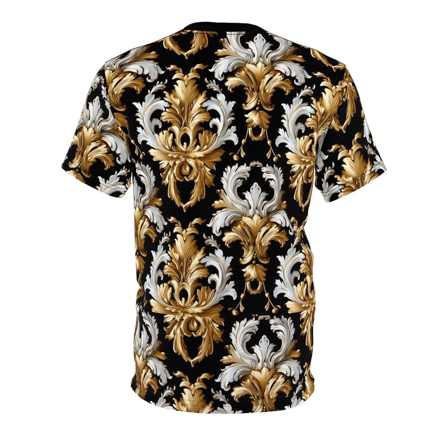 Baroque Inspired Gold, Men's Gold Florida Pattern Apparel, Rococo Style Top