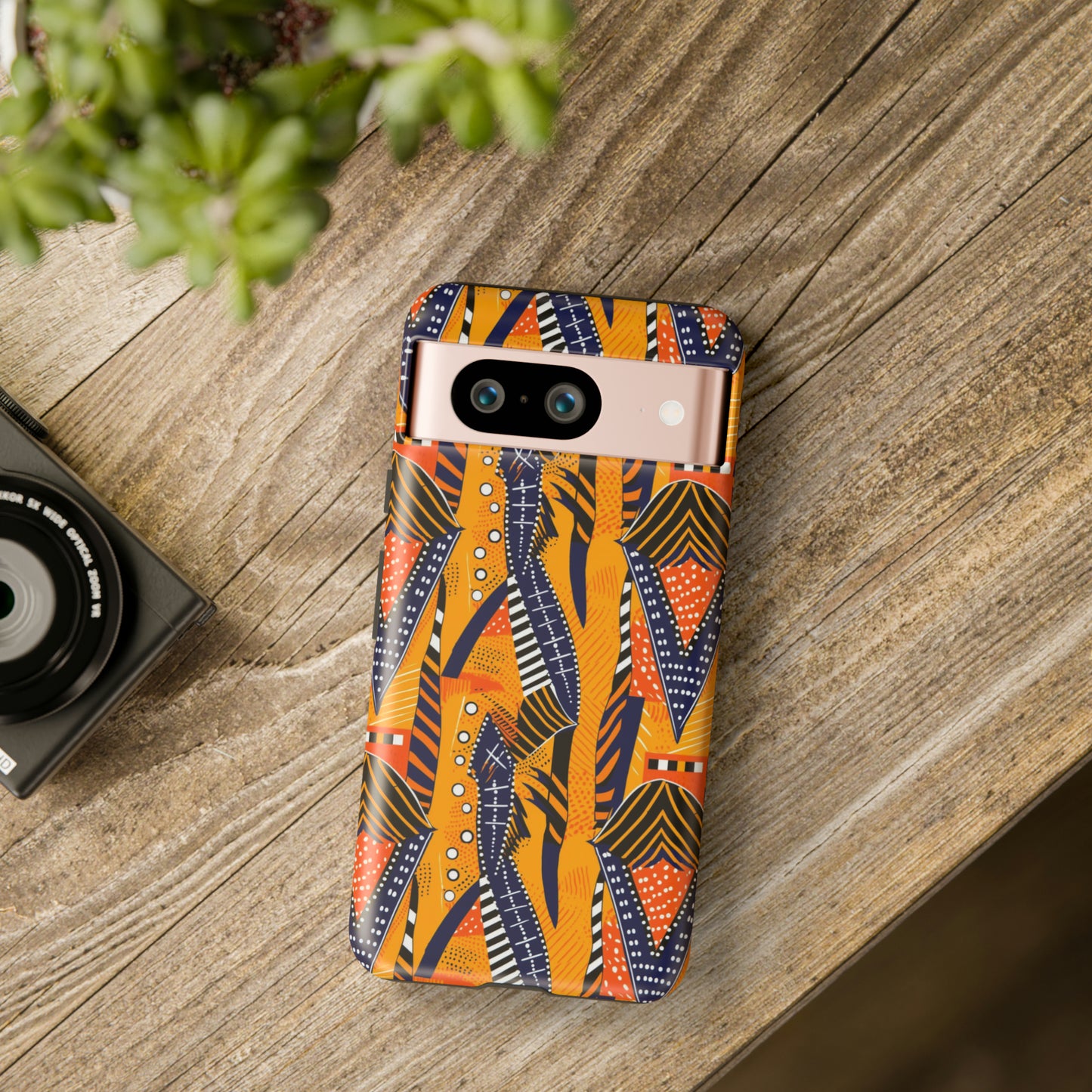 African Kente Print Tough Phone Case For iPhone, Samsung, Pixel