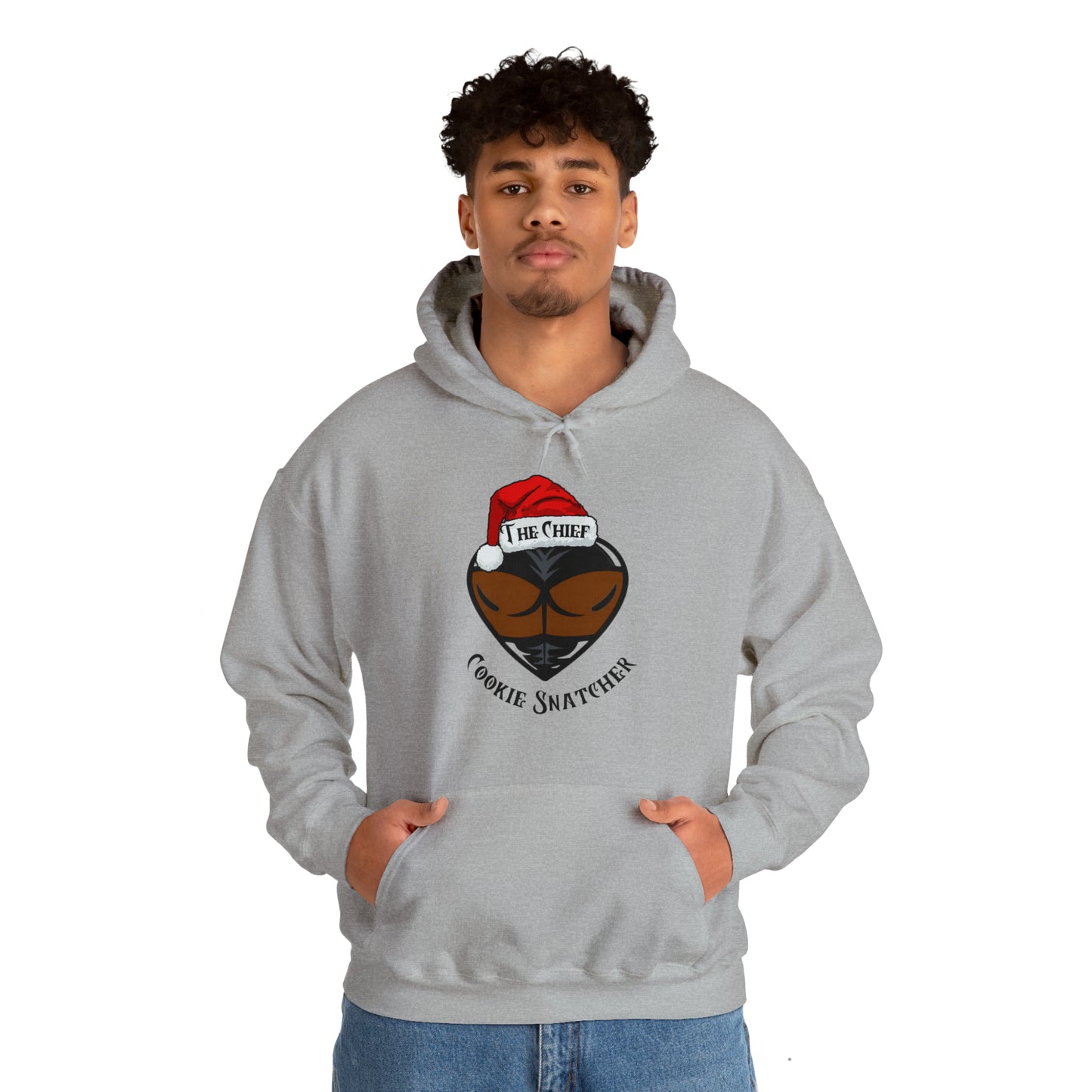 The Chief Chocolate Cookie Snatcher Men's Hoodie, Naughty Christmas Sweater For Chocolate Cookie Lovers