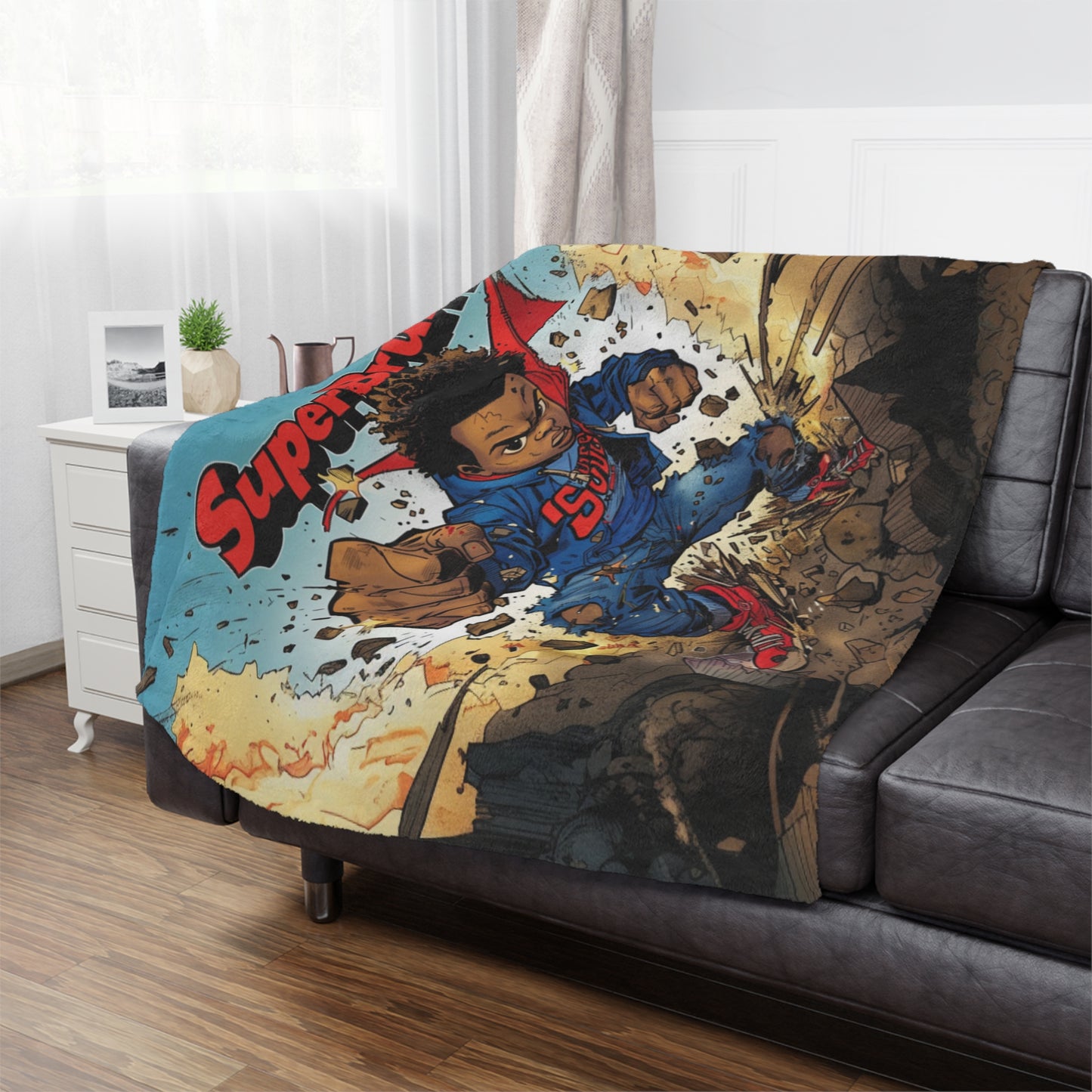 Super Bruh Microfiber Blanket for Kids, Hero-Themed Ultra-Soft Fleece Blanket, 3 Sizes