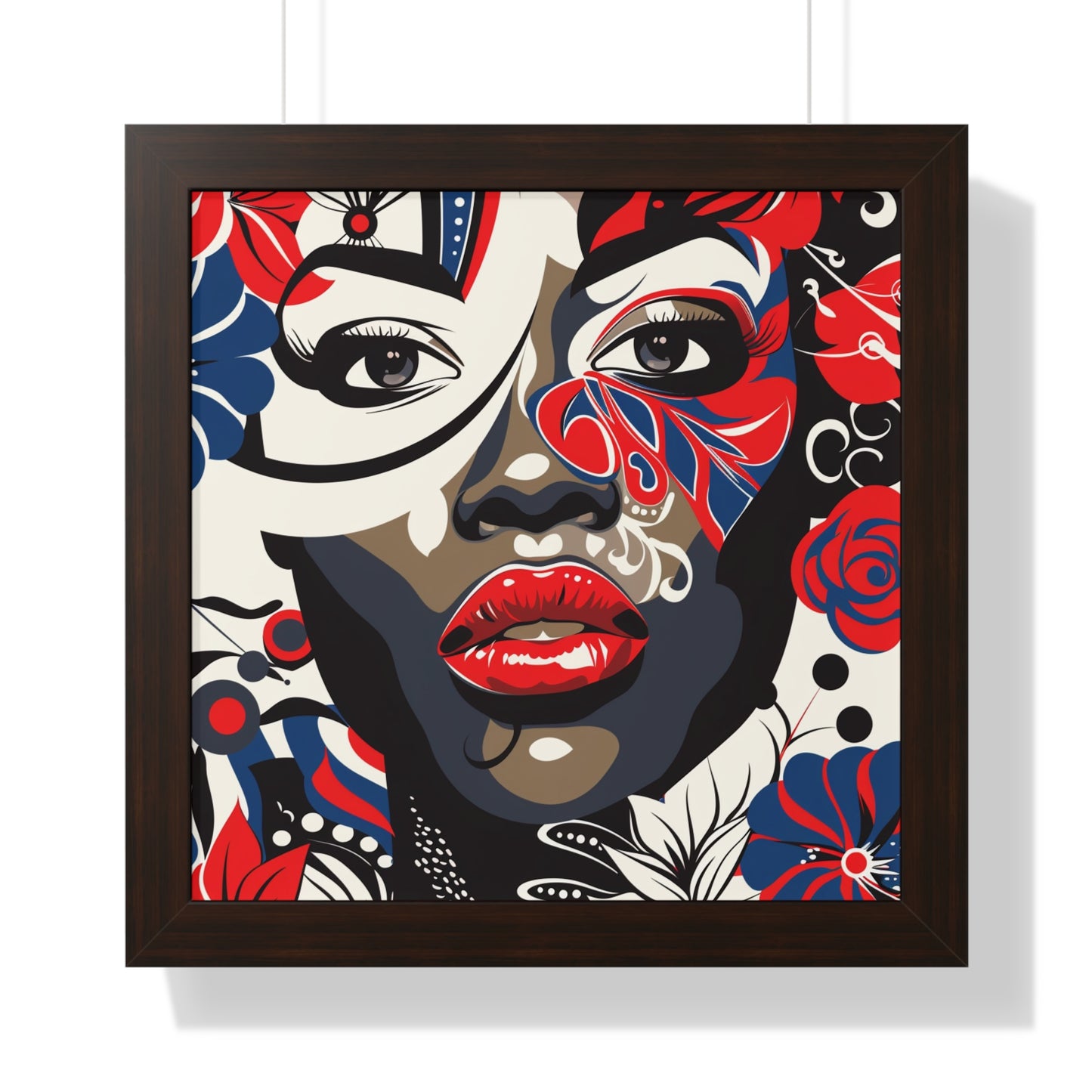 Empowered Black Woman Portrait,  Afrocentric Decorative Wall Art