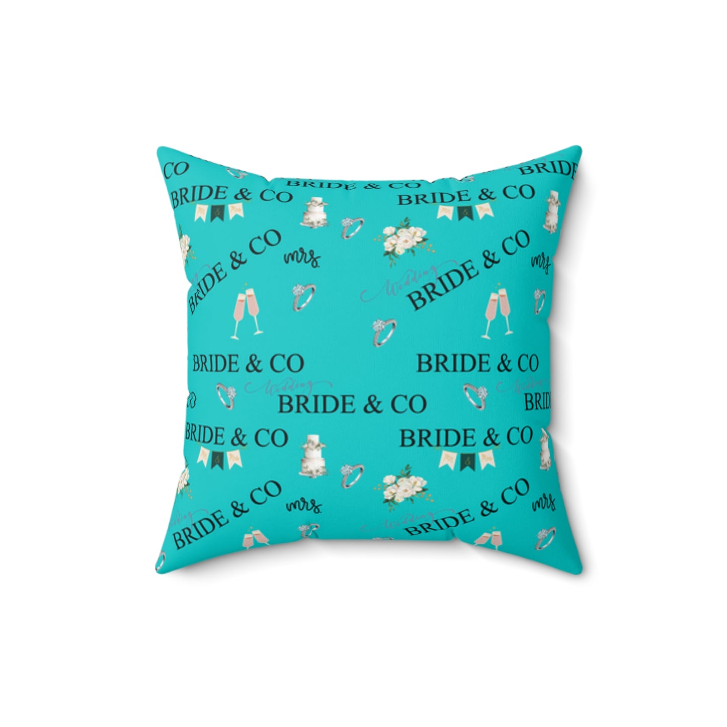 Tiffany Robins Egg Blue Square Throw Pillow, Matching Bridal Shower Tiffany Blue Home Decor