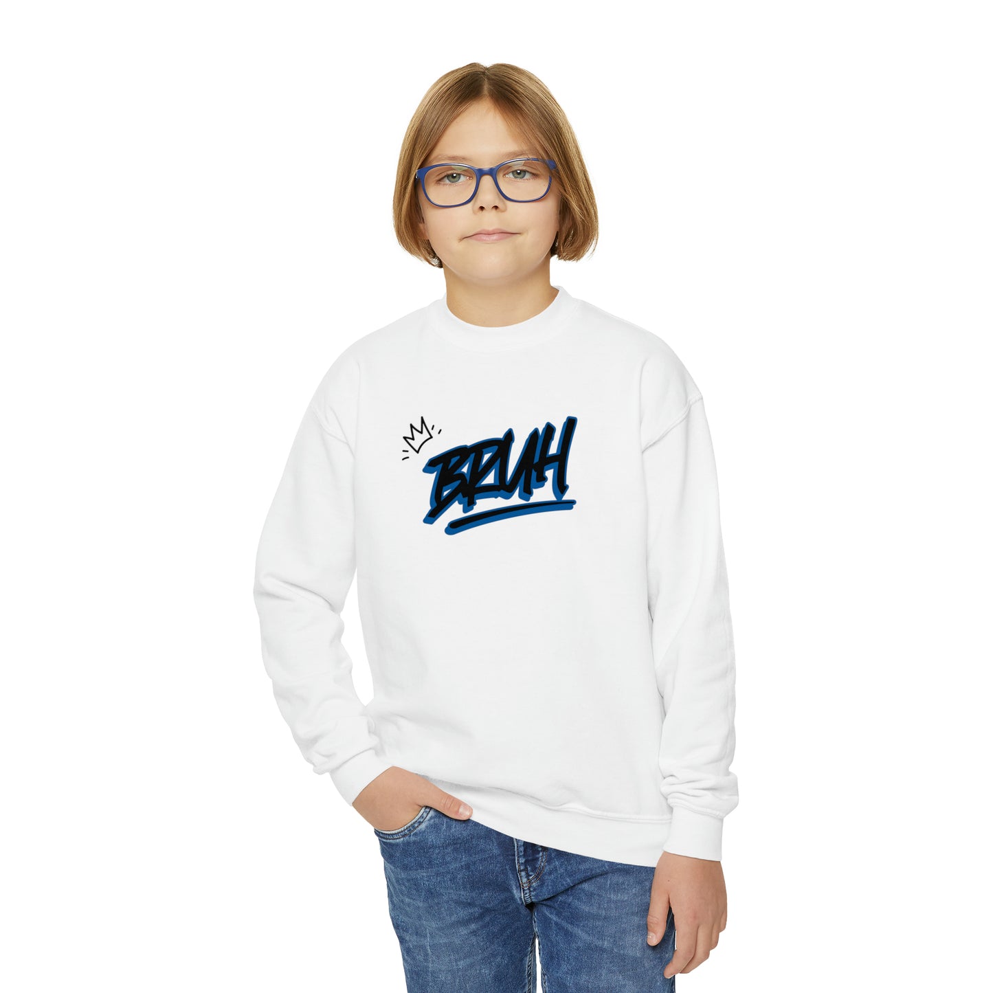 Bruh Edgy Hip Hop Youth Crewneck Sweater