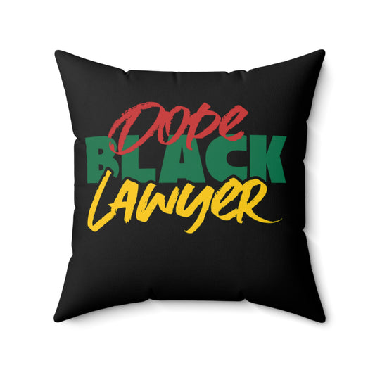 Dope Black Lawyer Indoor Pillow, Law Student Unique Home Decor, Attorney Gift