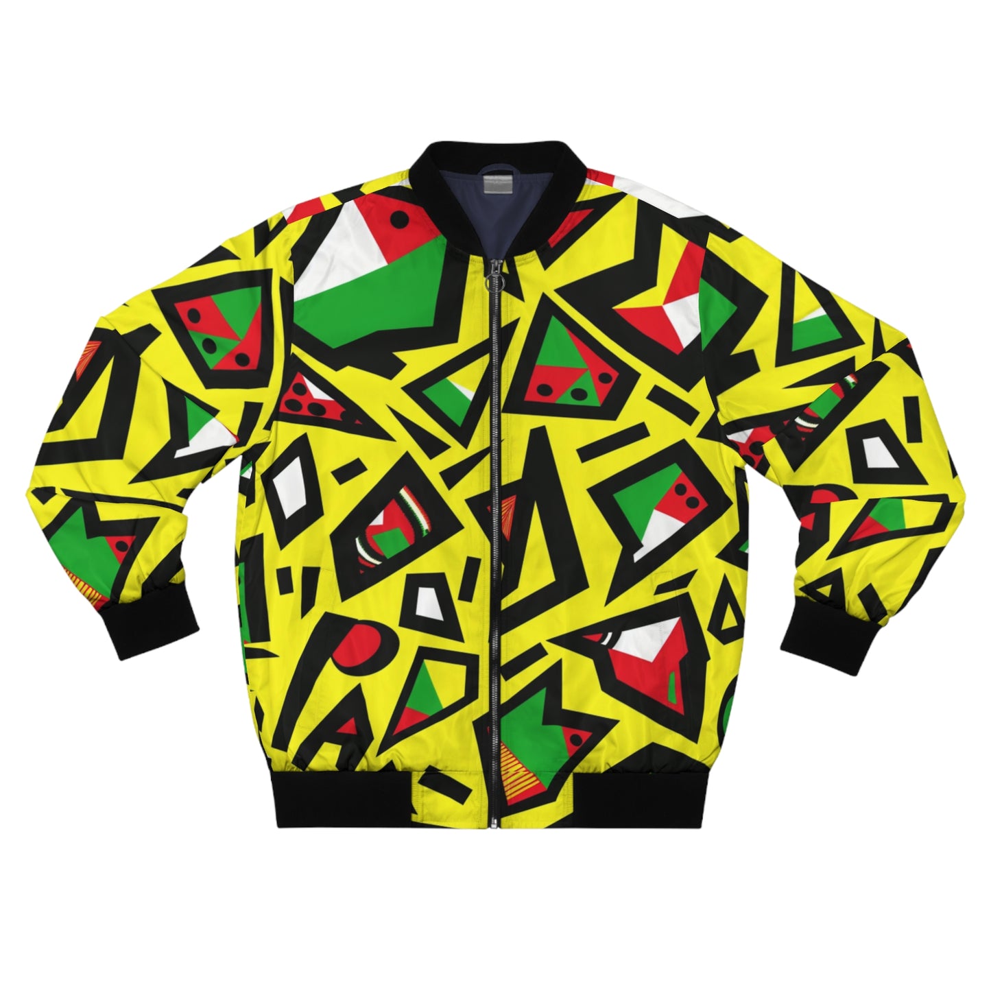 Urban Pop Art Men's Bomber Jacket | Vibrant African Tribal Pattern | Bold Fashion