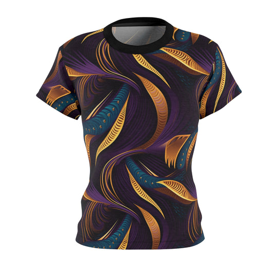 Savile Safari African Print Women's T-Shirt, Boho Chic African Print Athleisure