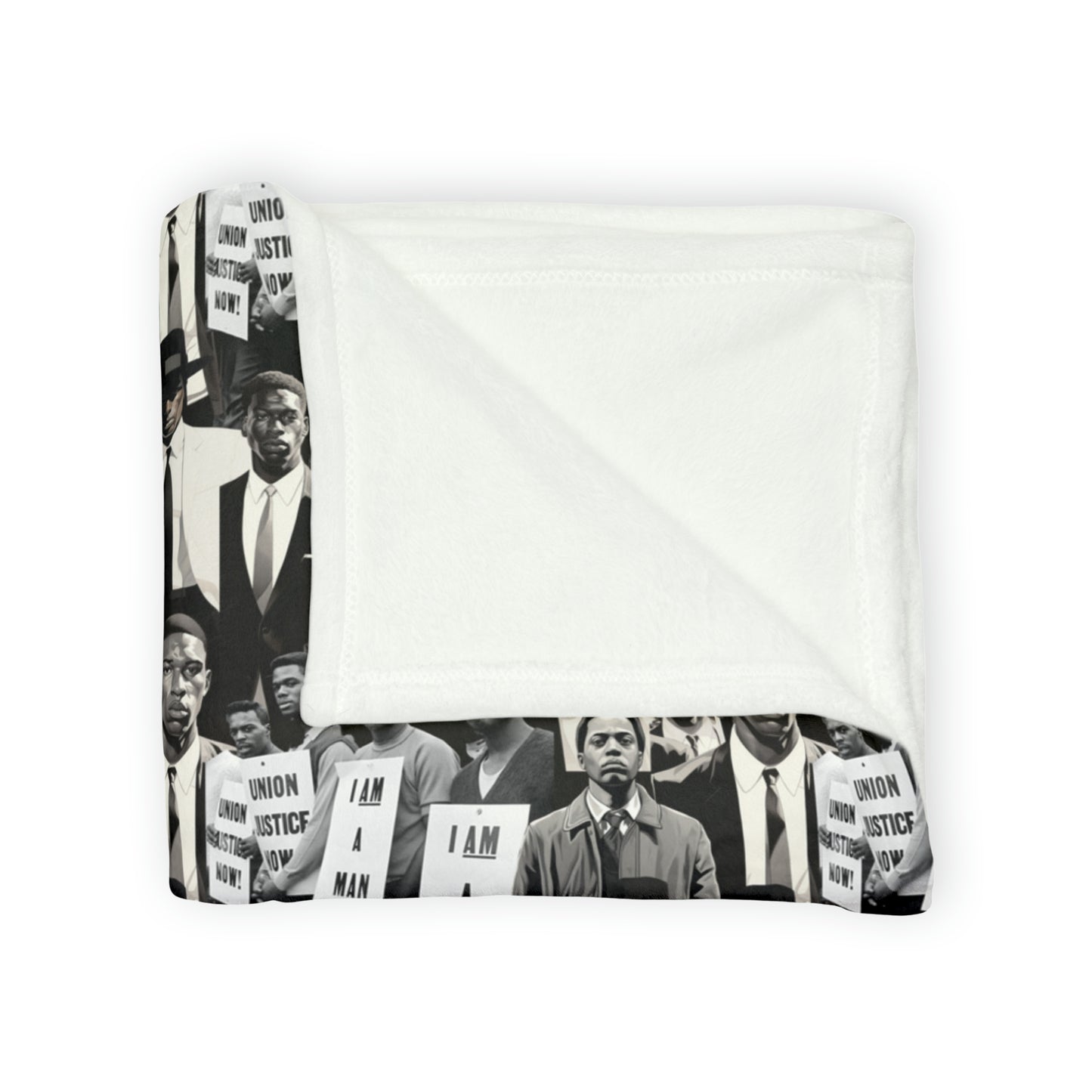 Civil Rights Symbol I Am A Man Black Man Empowerment Throw Blanket