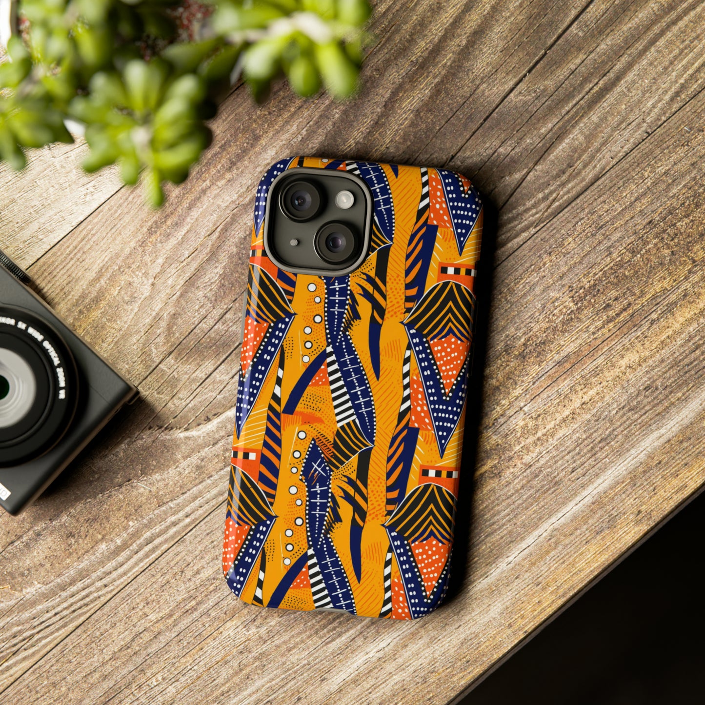 African Kente Print Tough Phone Case For iPhone, Samsung, Pixel