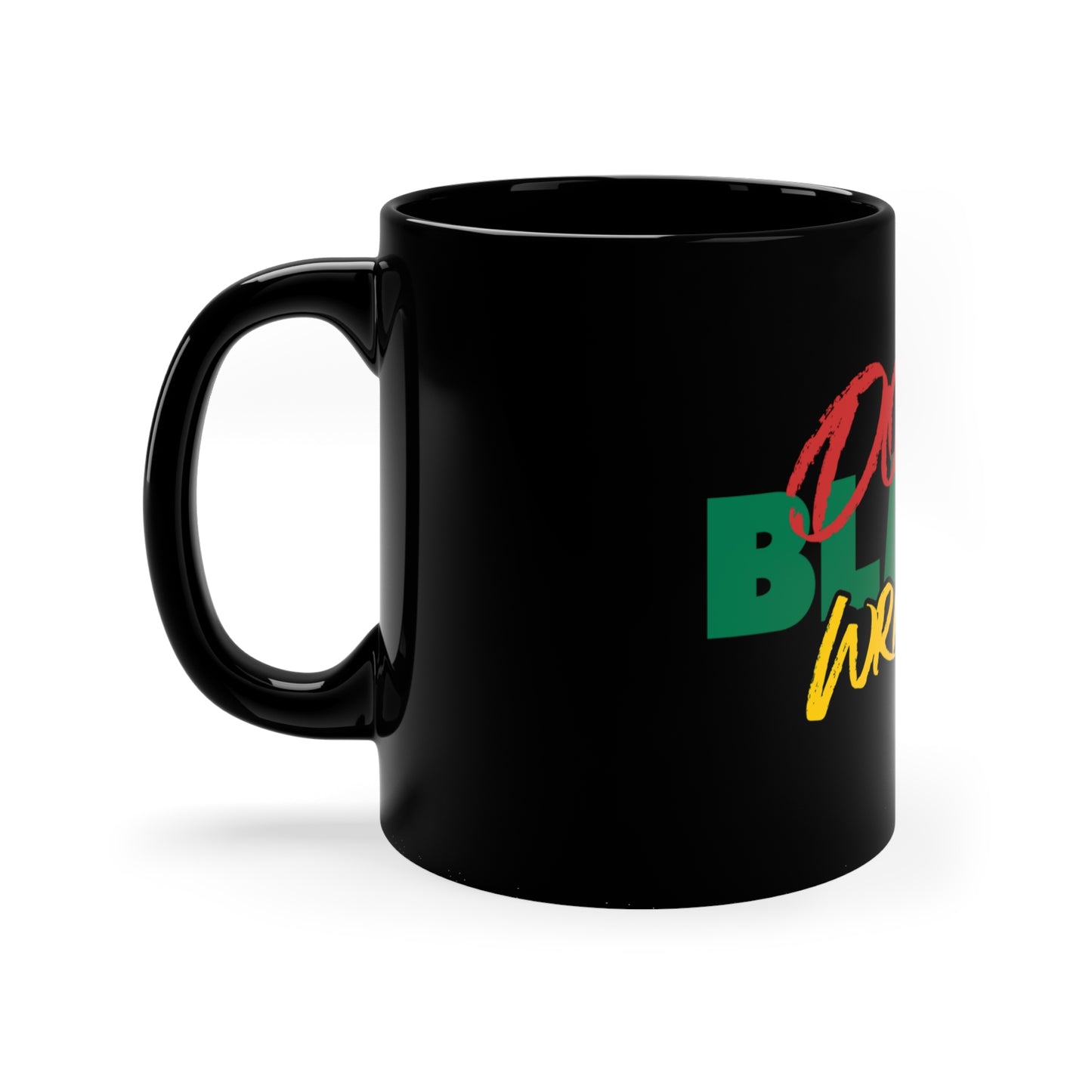 Dope Black Writer Black Ceramic 11 Oz Coffee or Tea Mug, Black Creative Coffee Cup