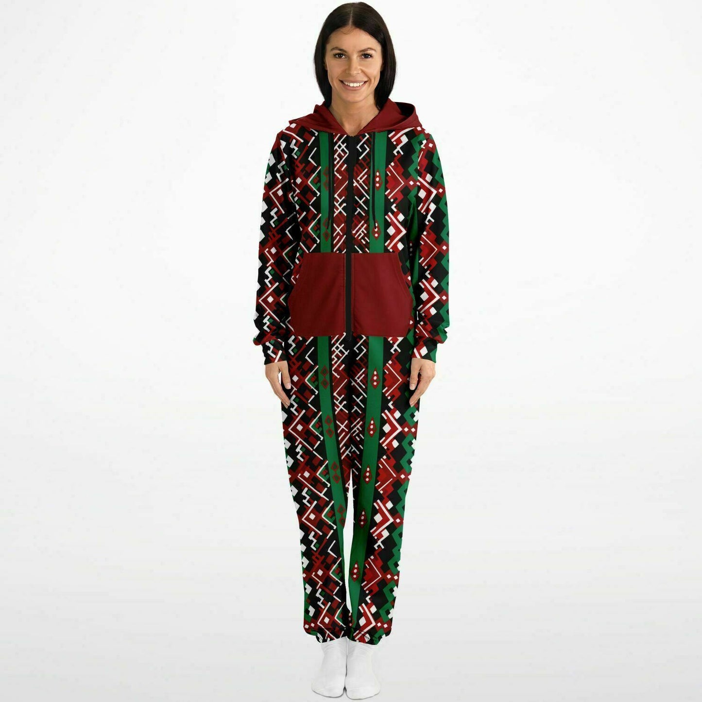 Mud Cloth African Print Christmas Jumpsuit | Adult Christmas Unisex Onesie  copy