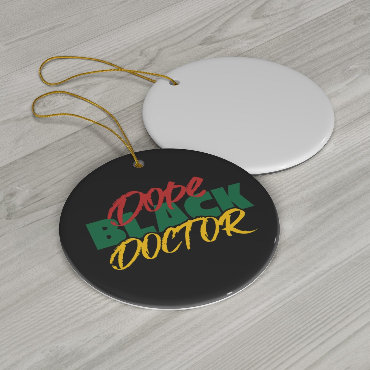 Dope Black Doctor Christmas Tree Ornament