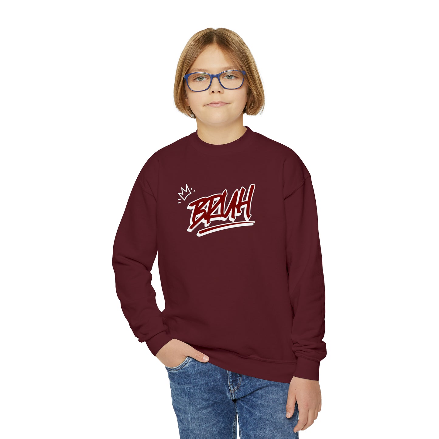 Bruh Edgy Hip Hop Youth Crewneck Sweater