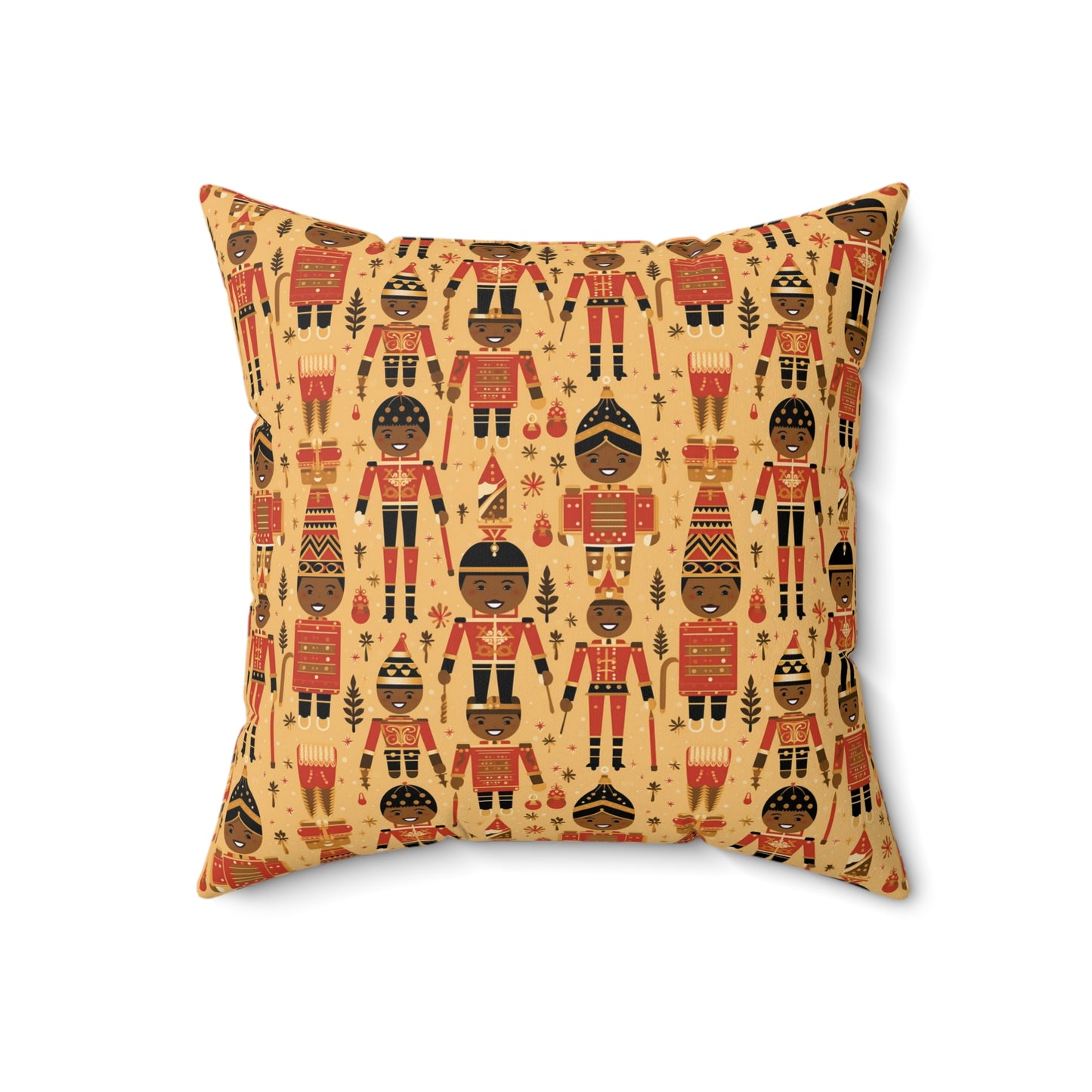 The Black Nutcracker Christmas Ballet Decorative Pillow,  Holiday Afrocentric Pillow