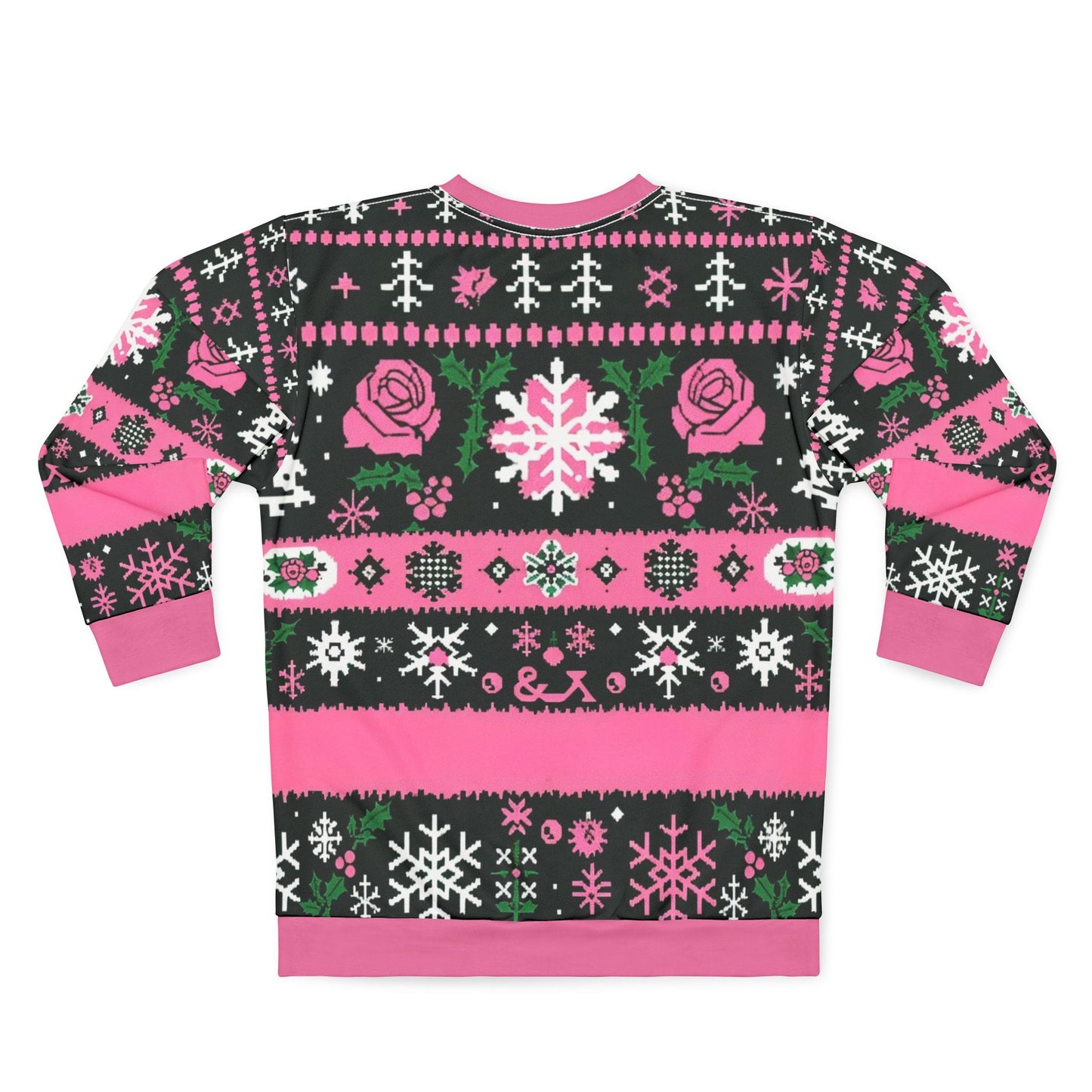 AKA Sorority Celebration Holiday Ugly Sweatshirt All Over Print, Festive Pink and Green