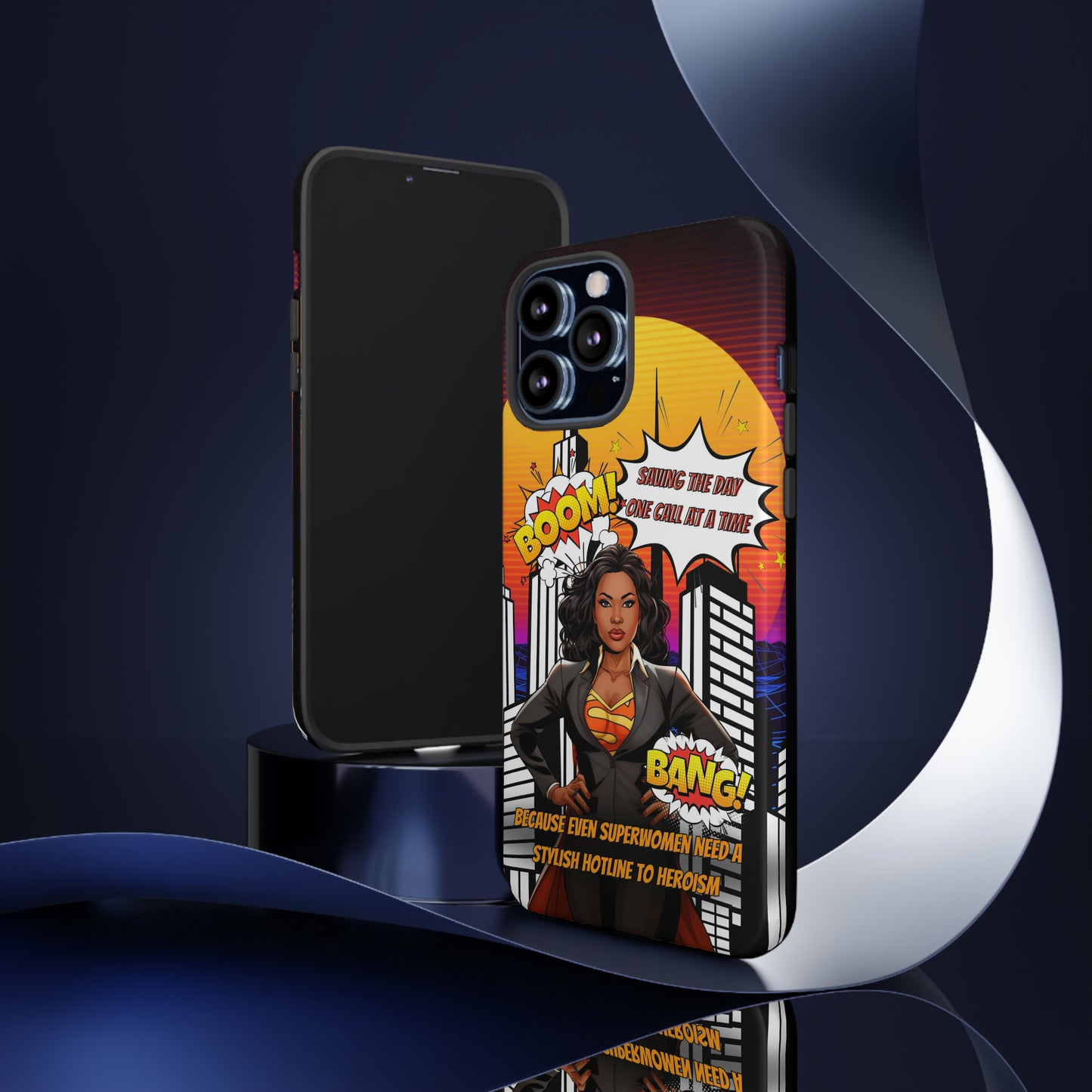 iPhone Black Woman Superhero Phone Case, Boss Lady iPhone Case