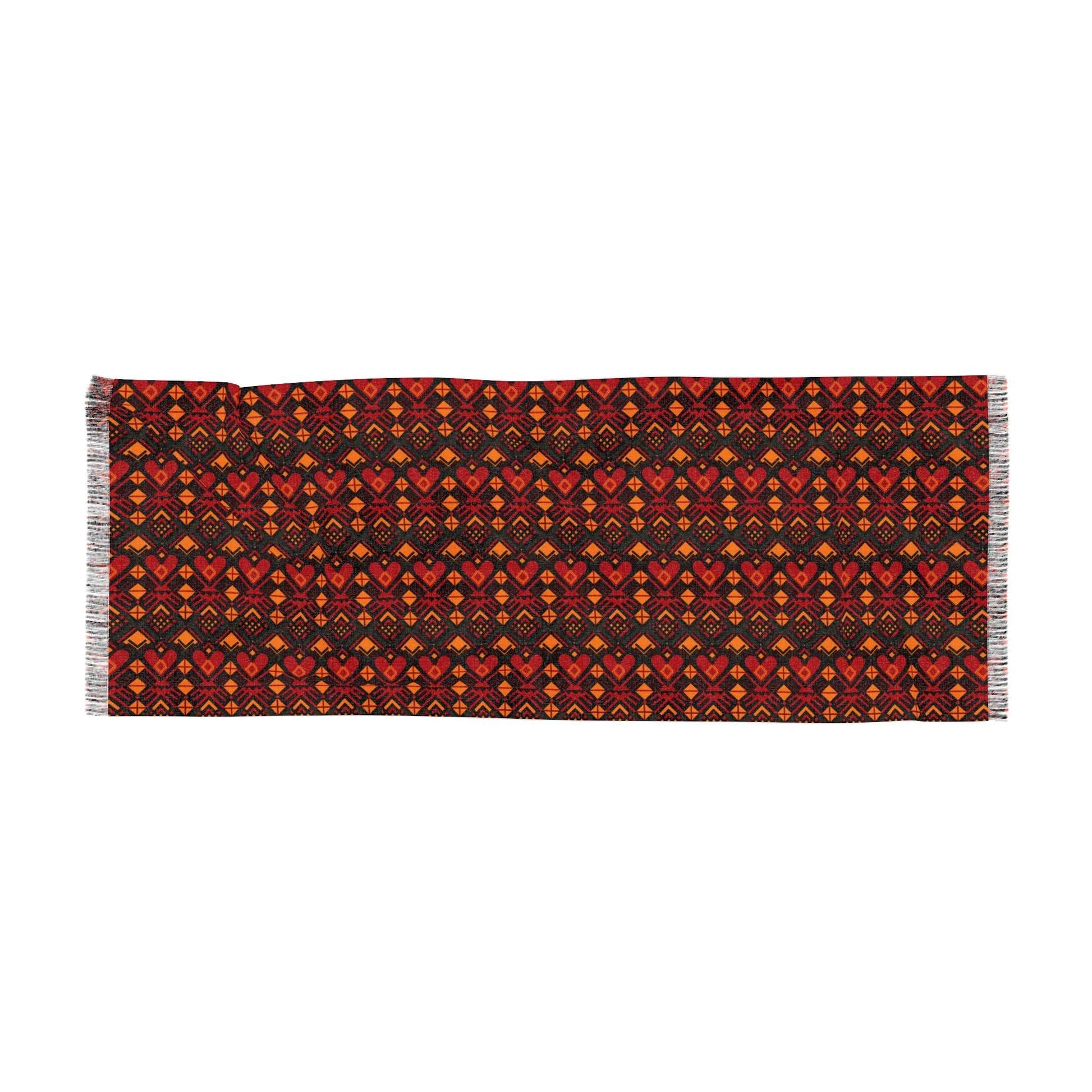 African Kente Print Valentines Day Themed Light Weight Scarf