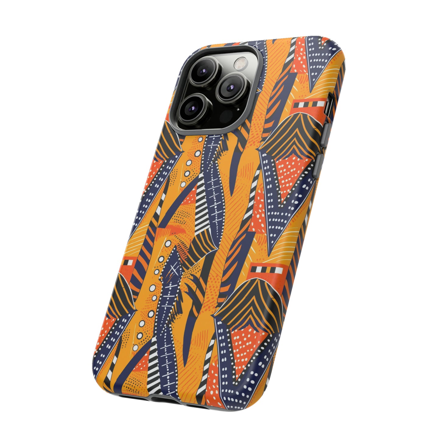 African Kente Print Tough Phone Case For iPhone, Samsung, Pixel