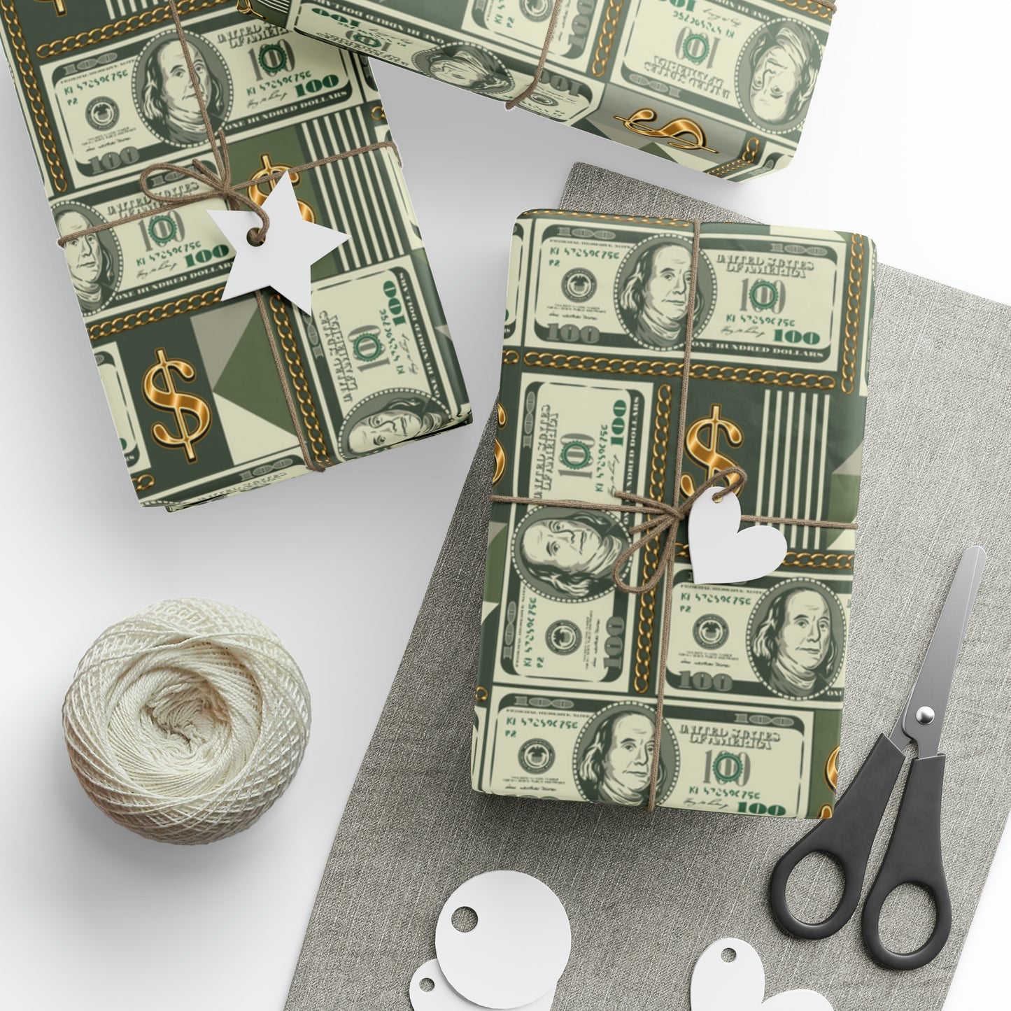 One Hundred Dollar Money Print Wrapping Paper | Show Me The Money Gift Wrap