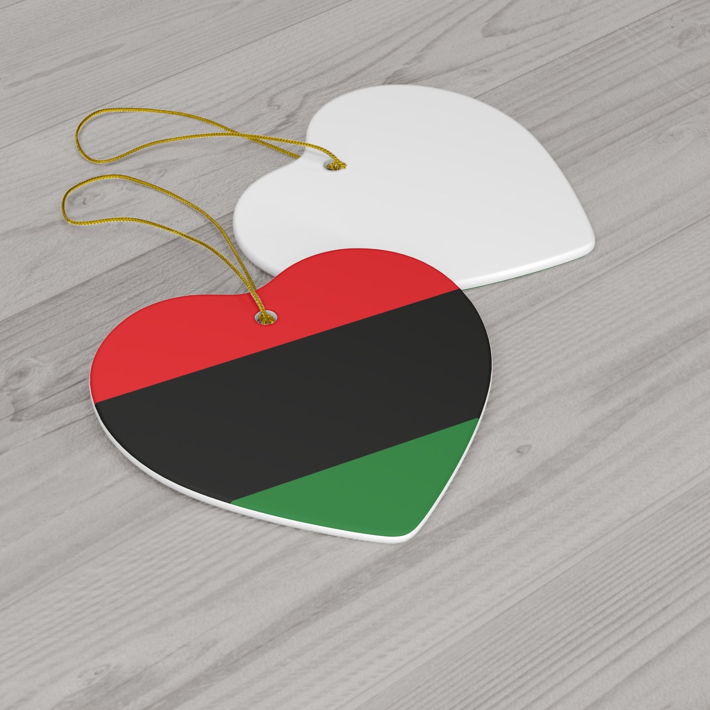 Red Black & Green Pan African Garvey Holiday Ornament - Ships Free