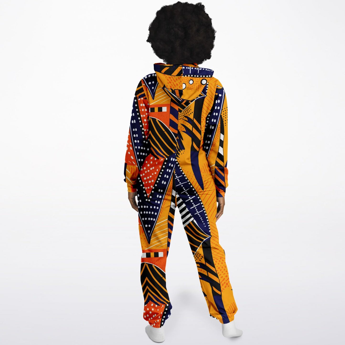 African Print Cozy Jumpsuit, Plus Size Unisex African Print Adult Fashion Onesie