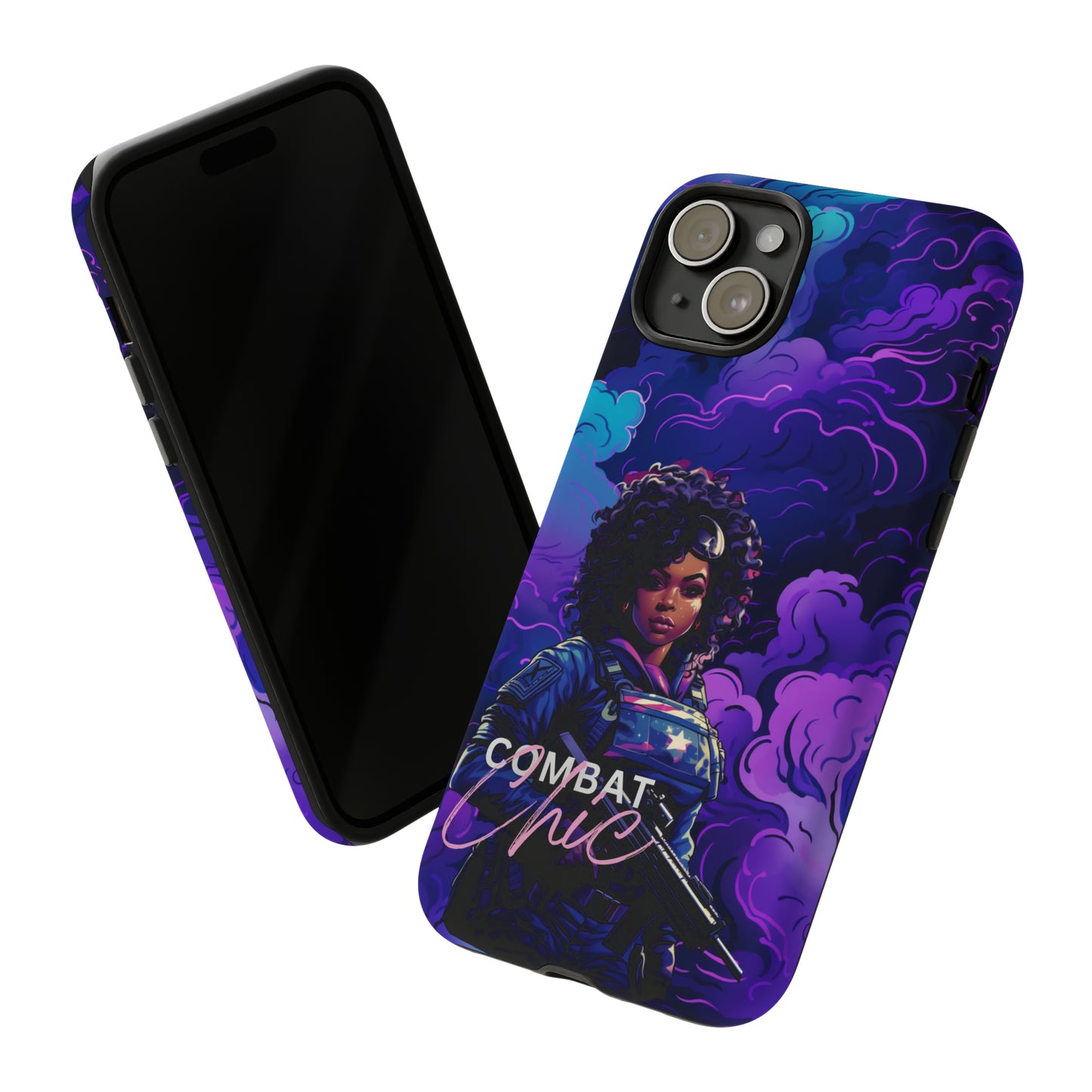 Black Woman Protector Combat Chic Tough Phone Case