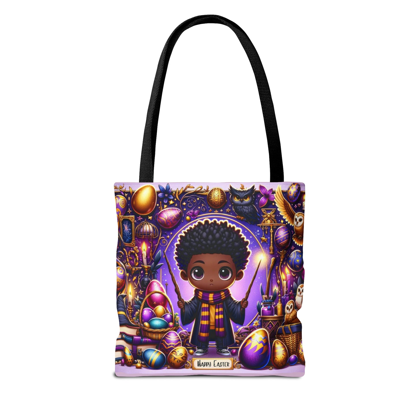 Easter Tote Bag for Wizardry Fans, AfroCentric Easter Bag, Easter Fantasy Wizardry Tote Bag,