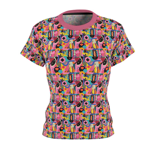 GeoPop Mosaic Women's Dynamic T-Shirt, Bold Colorblock Apparel