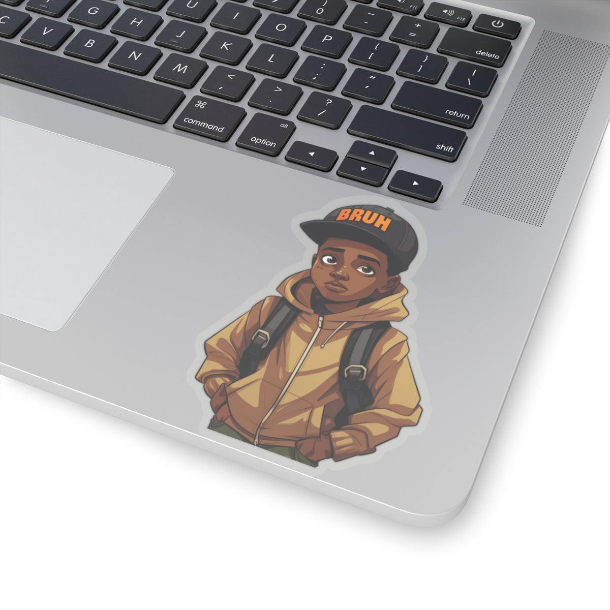 Black Boy Joy 'Bruh' Hat Sticker, Bruh Hat Design, Bruh Sticker