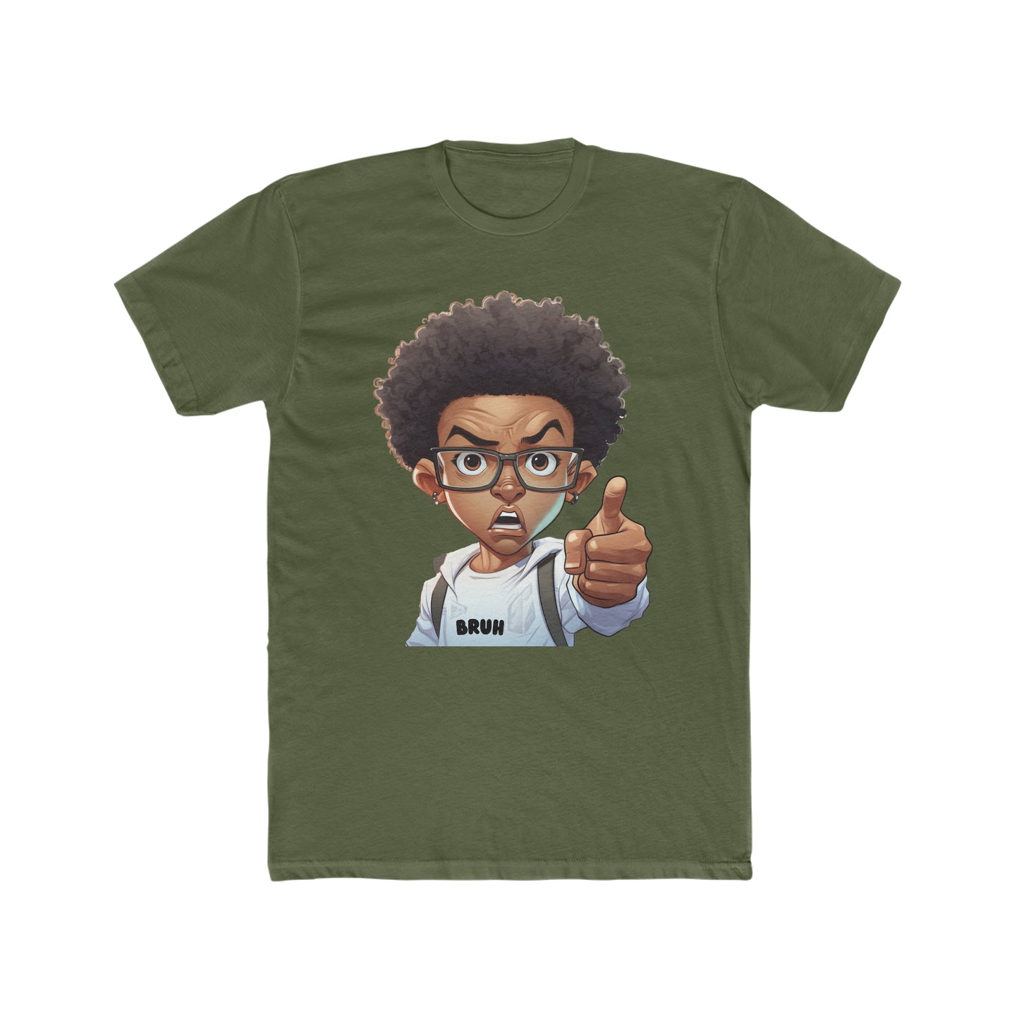 Bruh Adult Crew Neck Shirt| Black Boy Joy T-Shirt