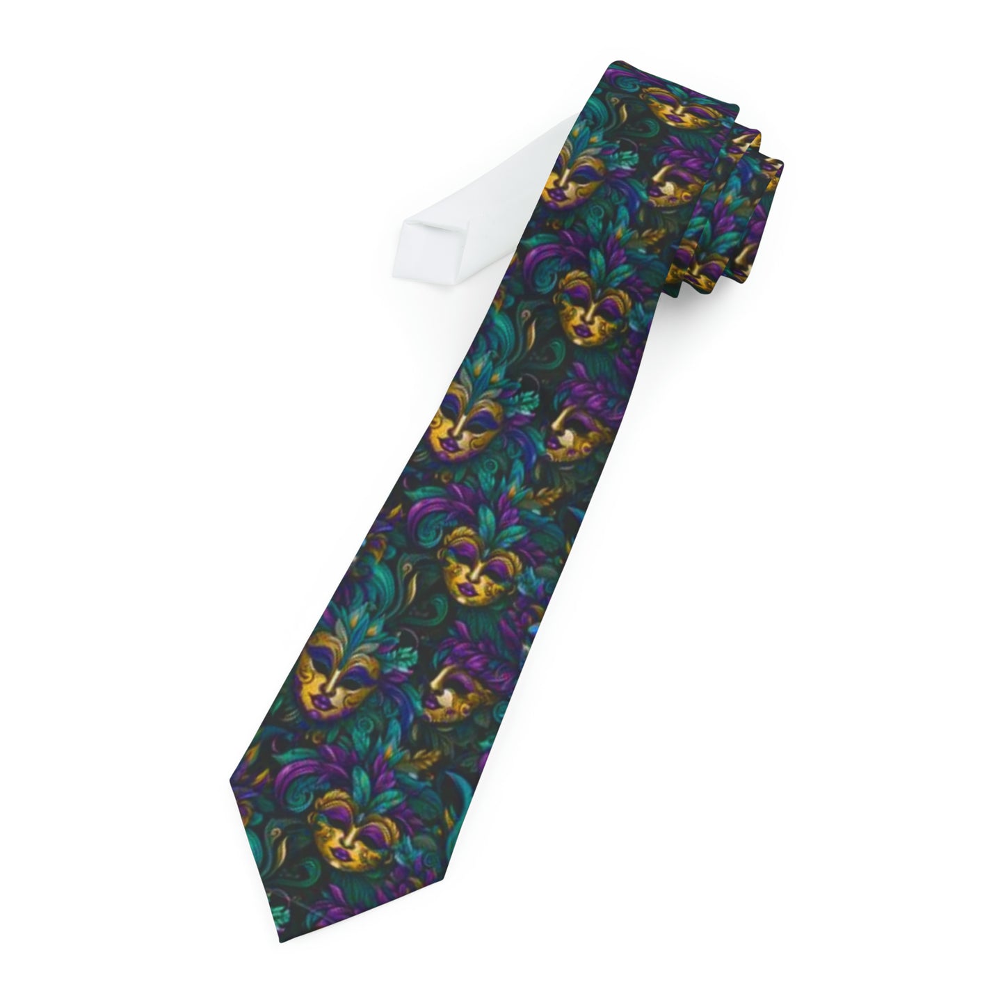 Mardi Gras-inspired Men's Tie, Carnival-themed Men's Neckwear