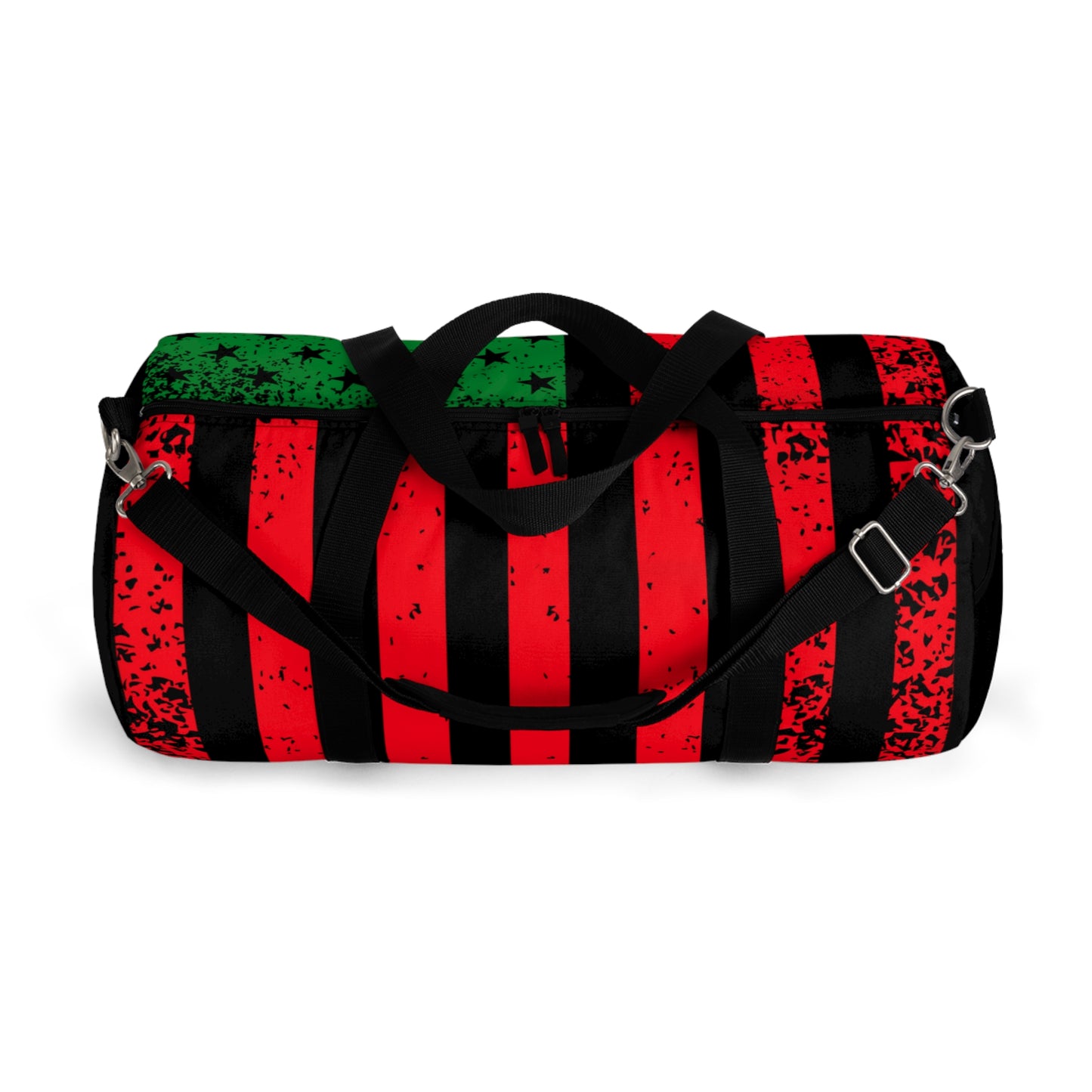 Black American Flag, Pan African Flag Duffel Bag, Garvey Pan African Flag Gym Bag