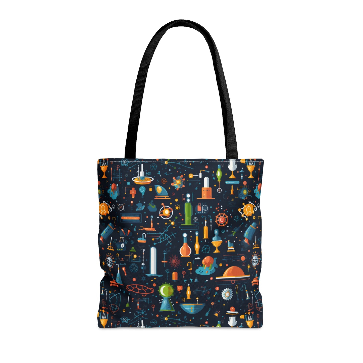 Science Themed (STEM Pattern) Tote Bag , Scientist's Print Tote Bag