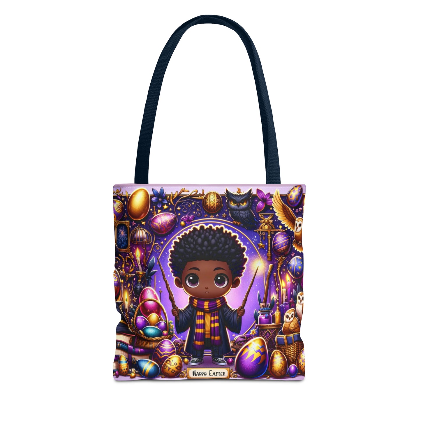 Easter Tote Bag for Wizardry Fans, AfroCentric Easter Bag, Easter Fantasy Wizardry Tote Bag,