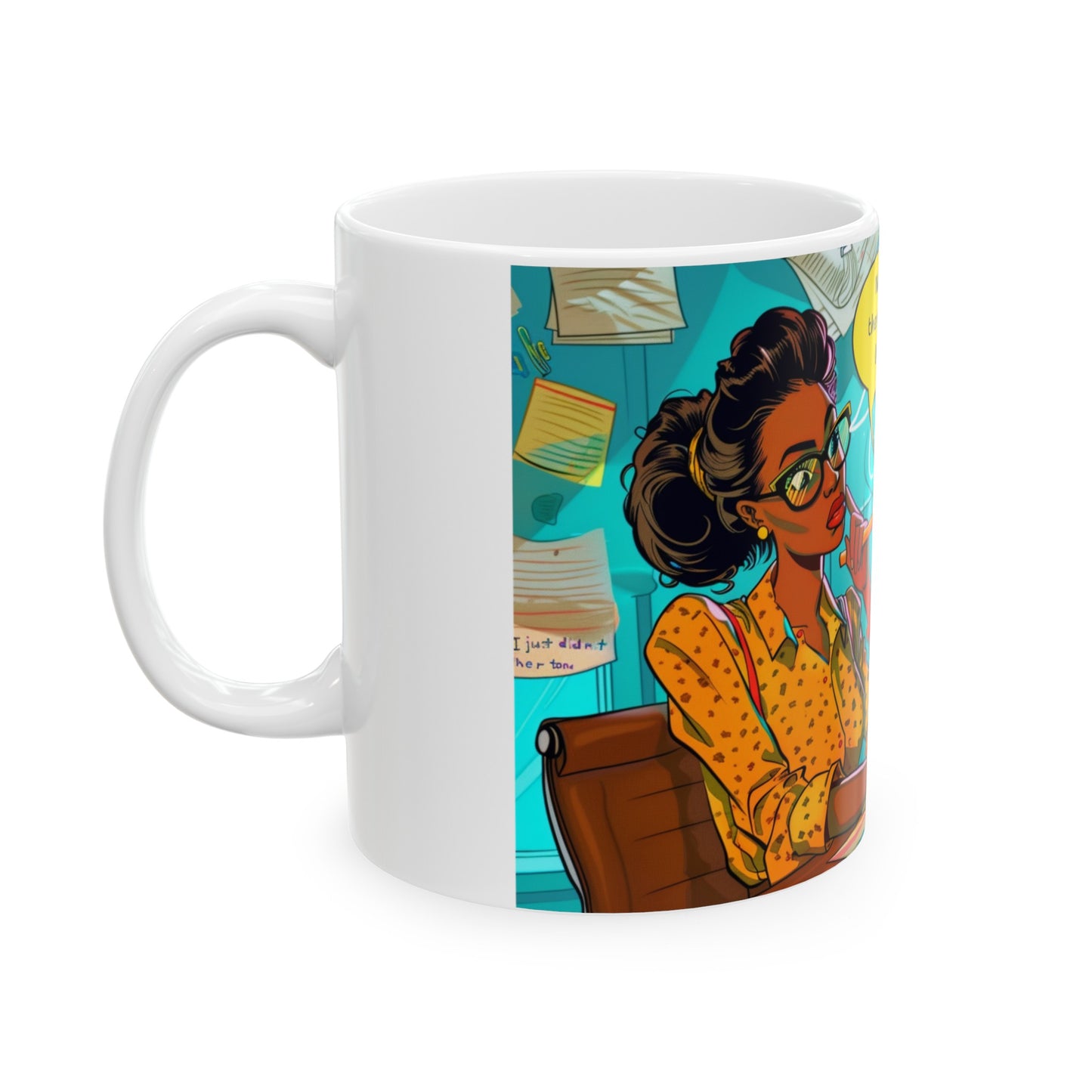 Black Woman "Mama Was Right" Ceramic Mug, Witty Coffee Cup For Busy Black Women