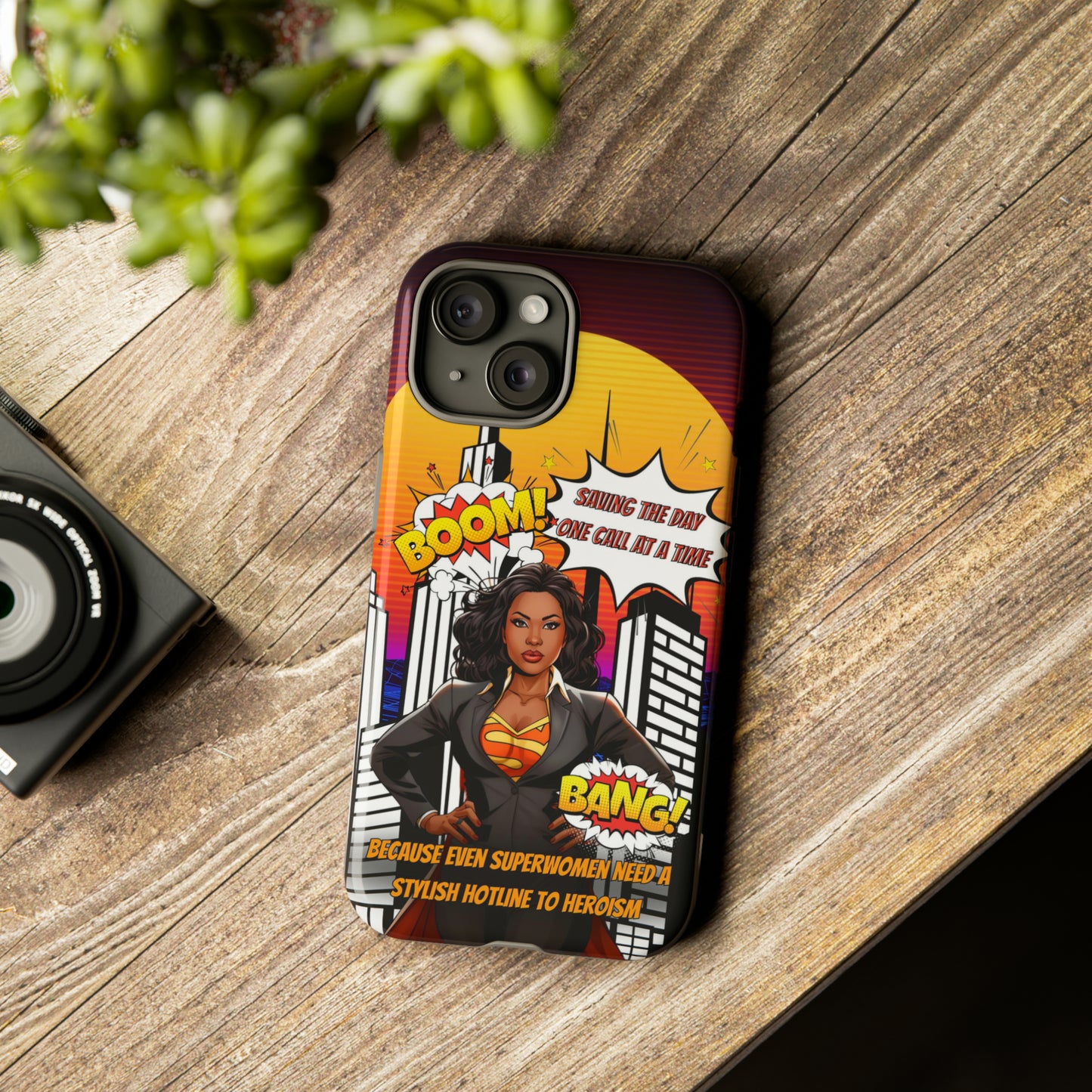 iPhone Black Woman Superhero Phone Case, Boss Lady iPhone Case