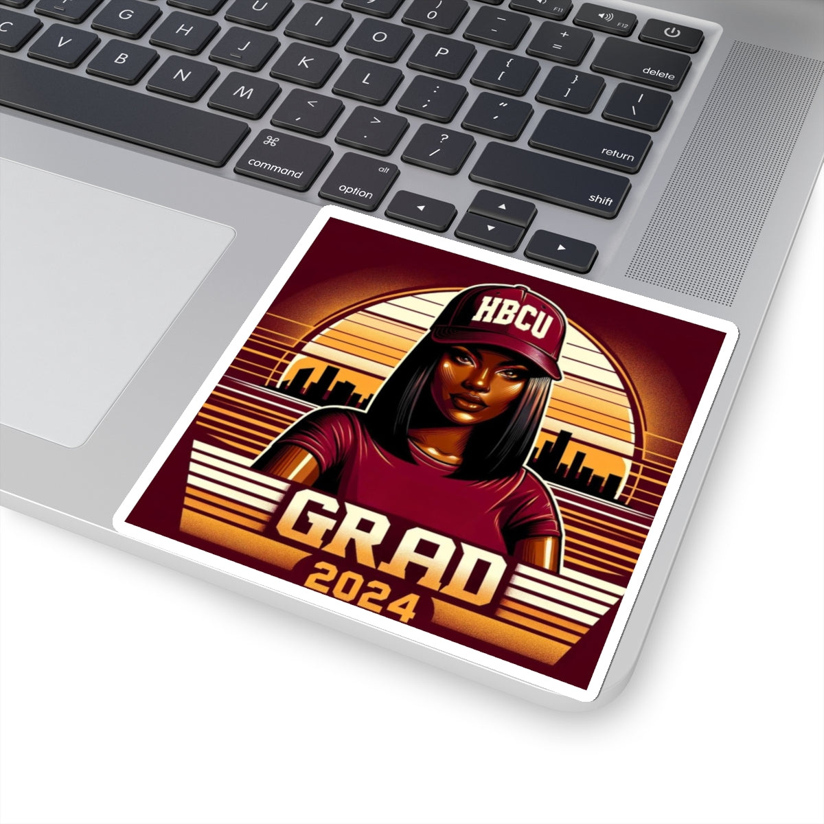 Pack of 5 - HBCU Grad 2024 Stickers, Proud African American Graduate Vinyl Decal