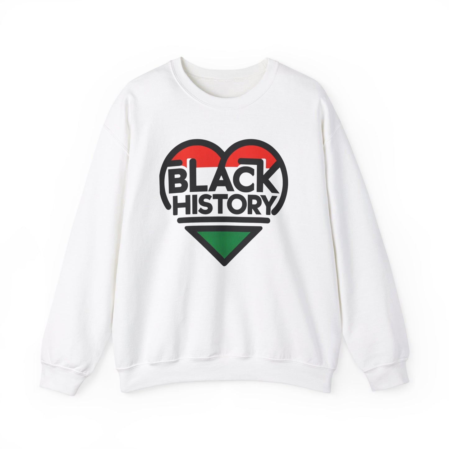 Love Black History Month Unisex Crewneck Sweatshirt,  Heart Black History Sweater