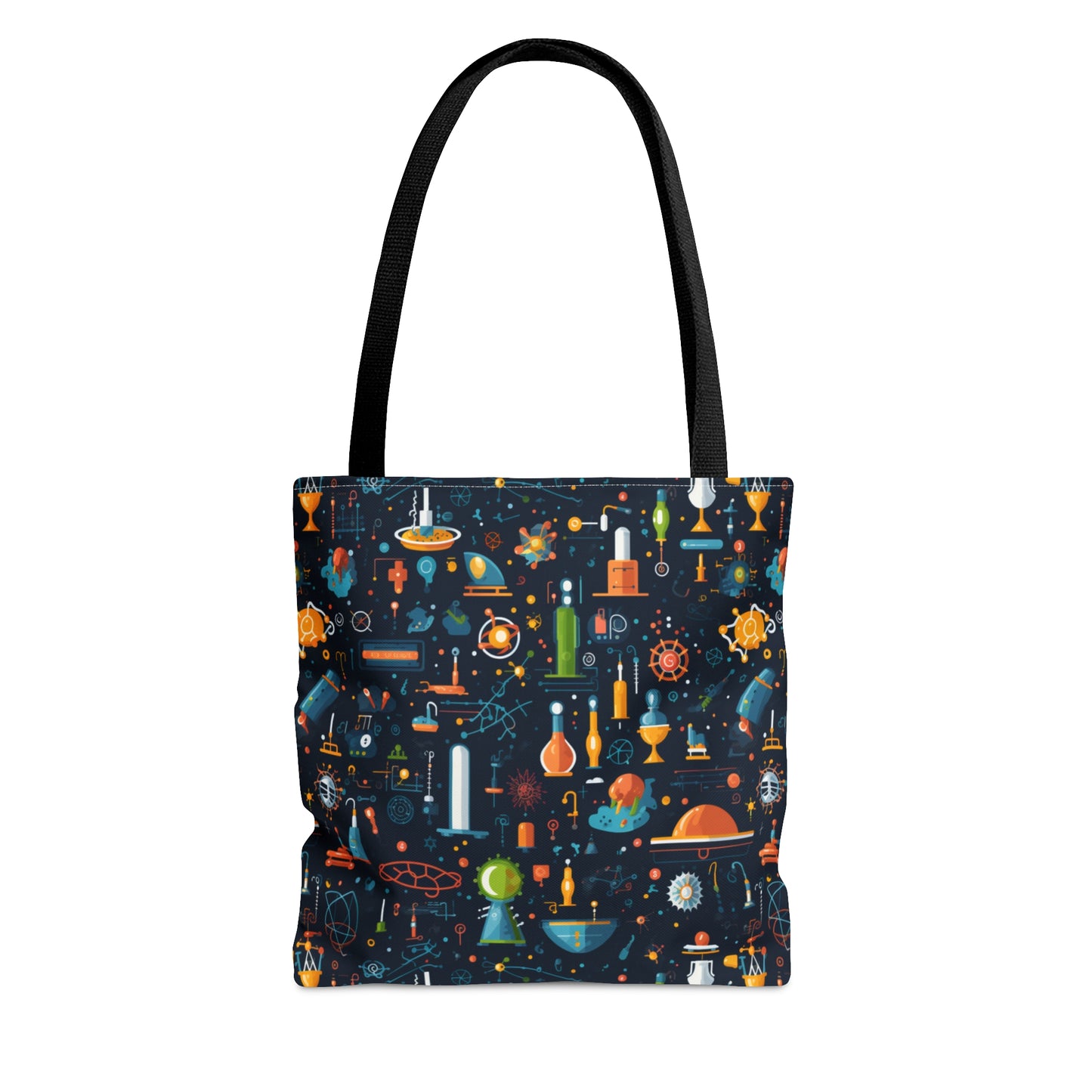 Science Themed (STEM Pattern) Tote Bag , Scientist's Print Tote Bag