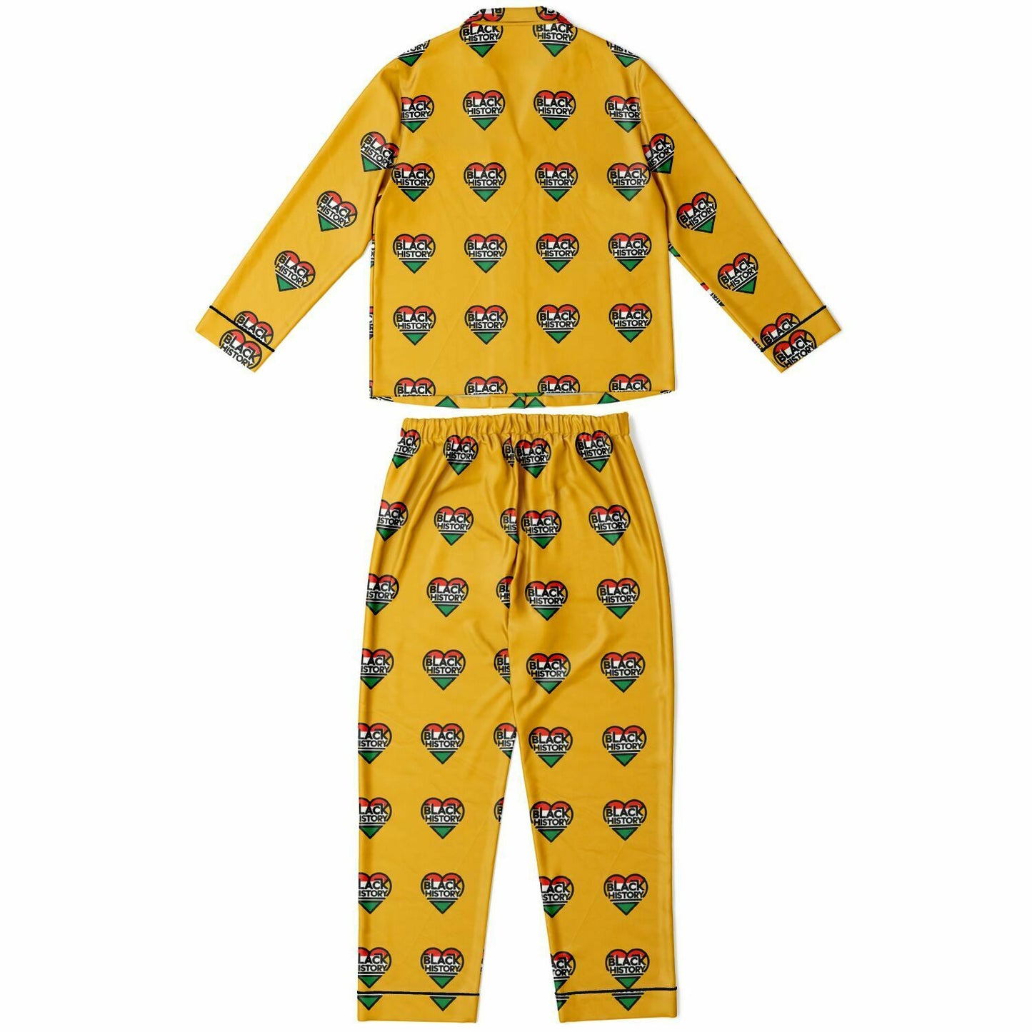 Black History Satin Pajamas, Luxury Cultural Pajama Set, Black History Month Gift