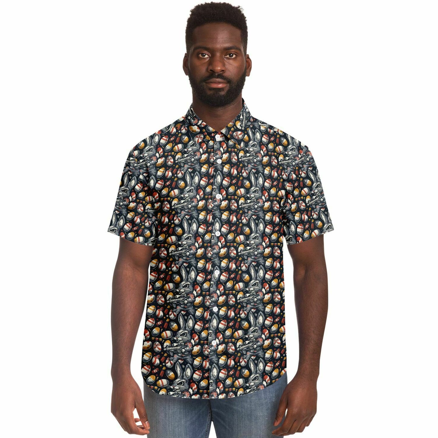 Urban Hopper: Graffiti Bunny & Gun Easter Edition Men's Shirt